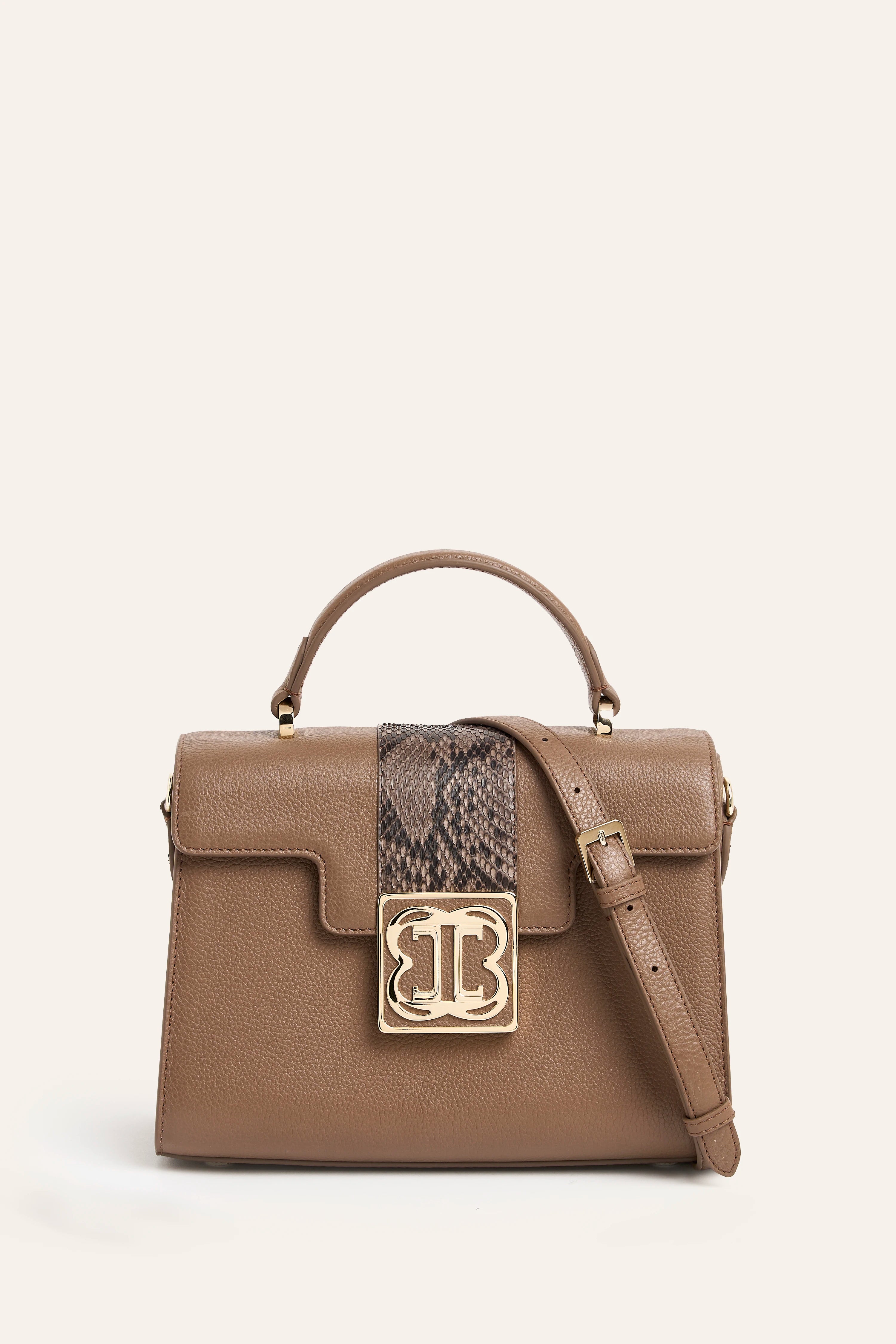 Cavallo Amira Nappa & Python Leather Crossbody Bag