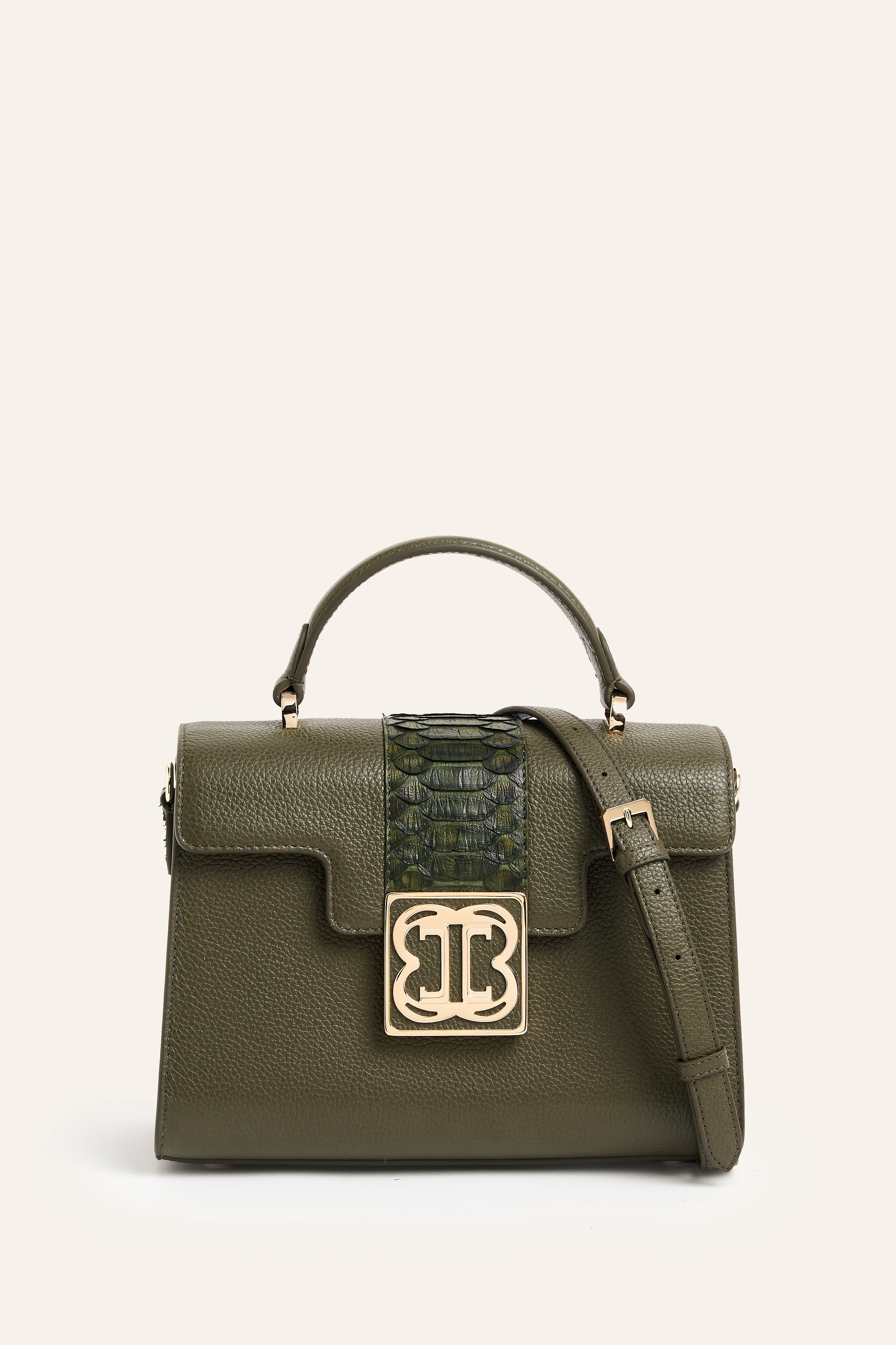 Cavallo Amira Nappa & Python Leather Crossbody Bag