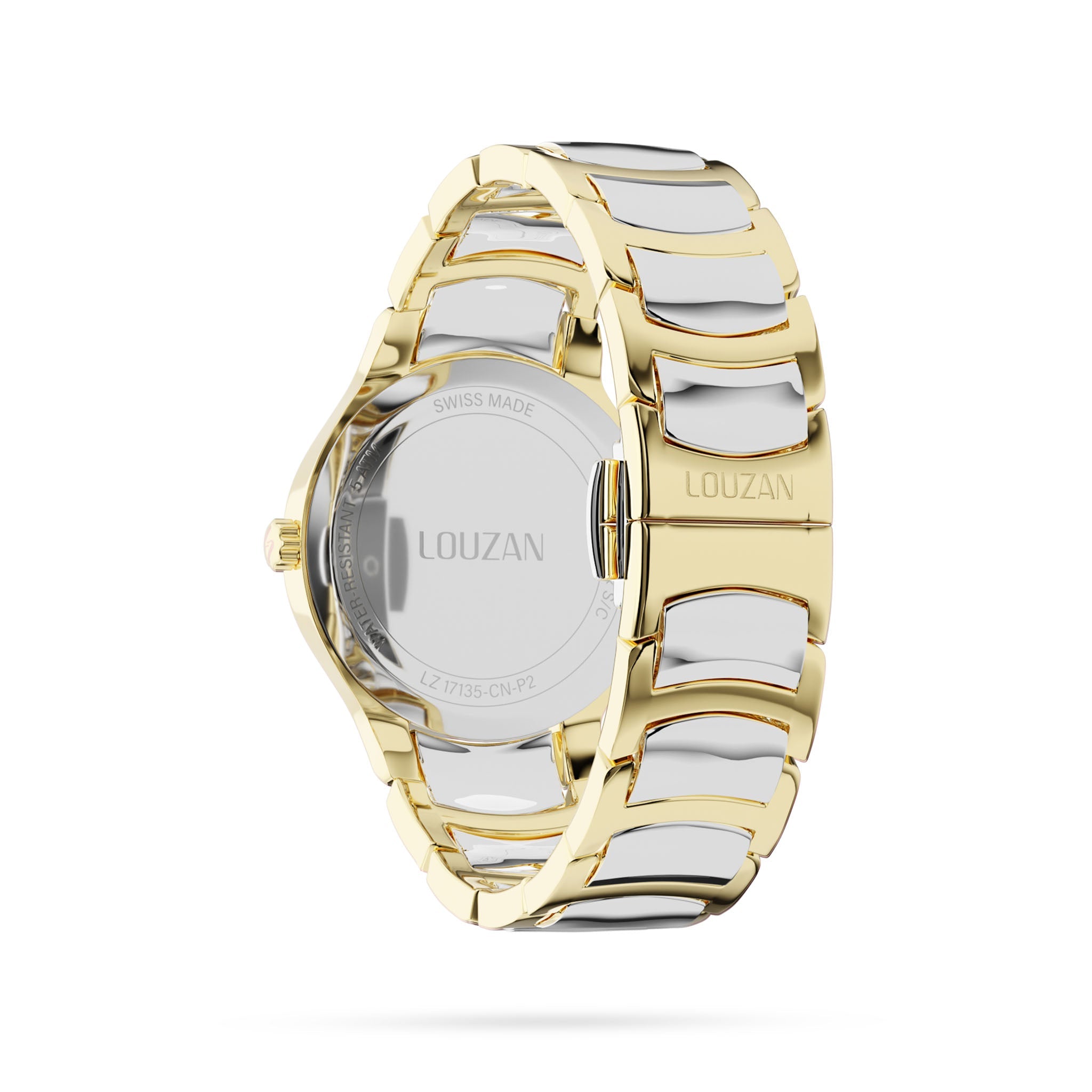 Cryste watch gold silver and green