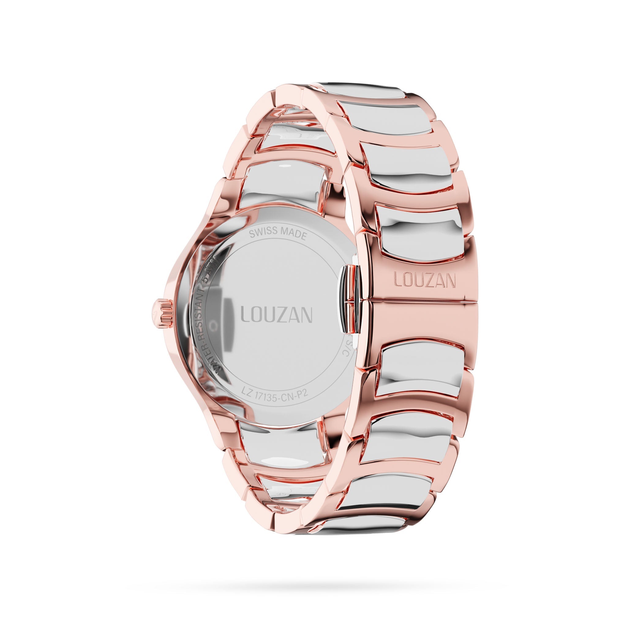 Cryste watch rose gold and white
