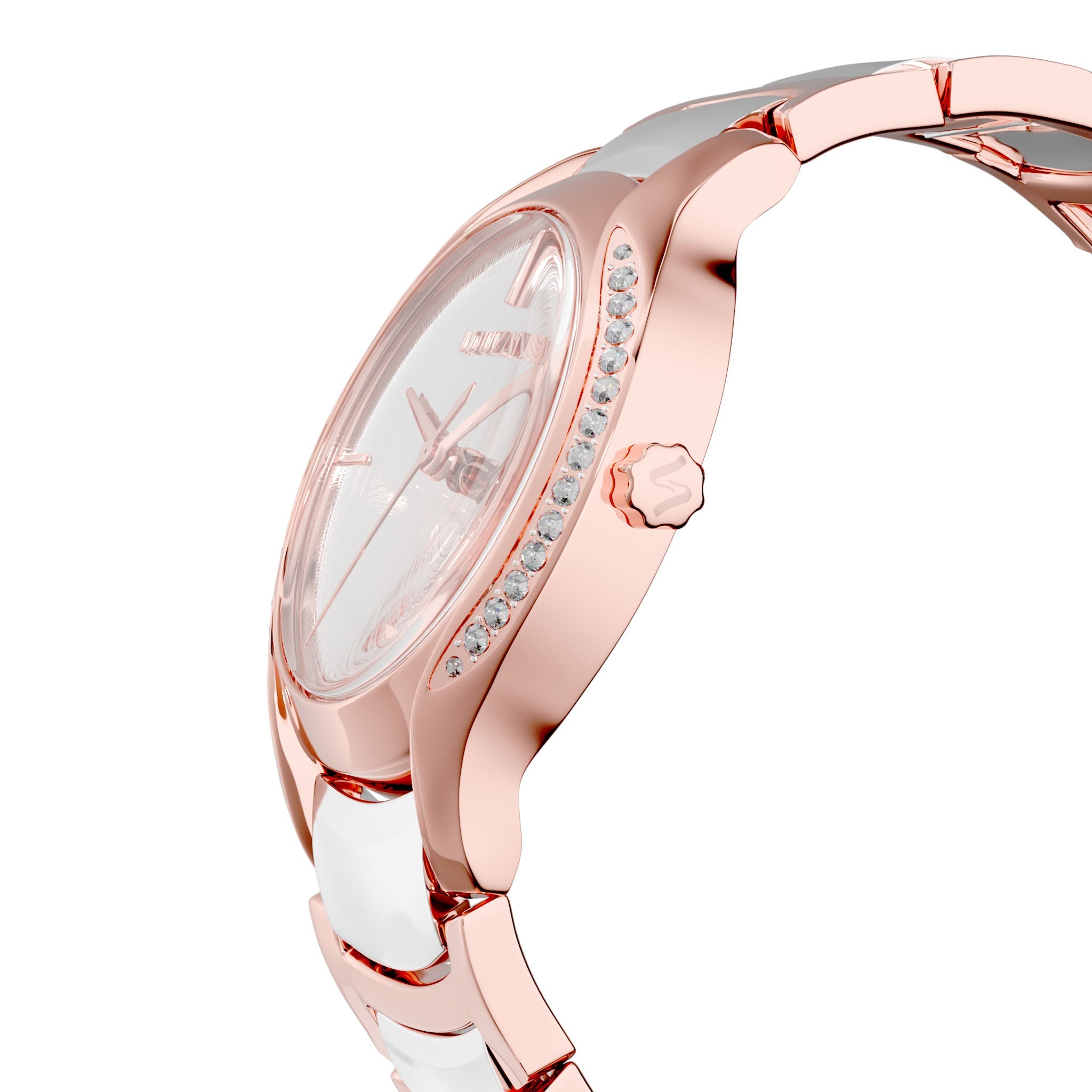 Cryste watch rose gold and white