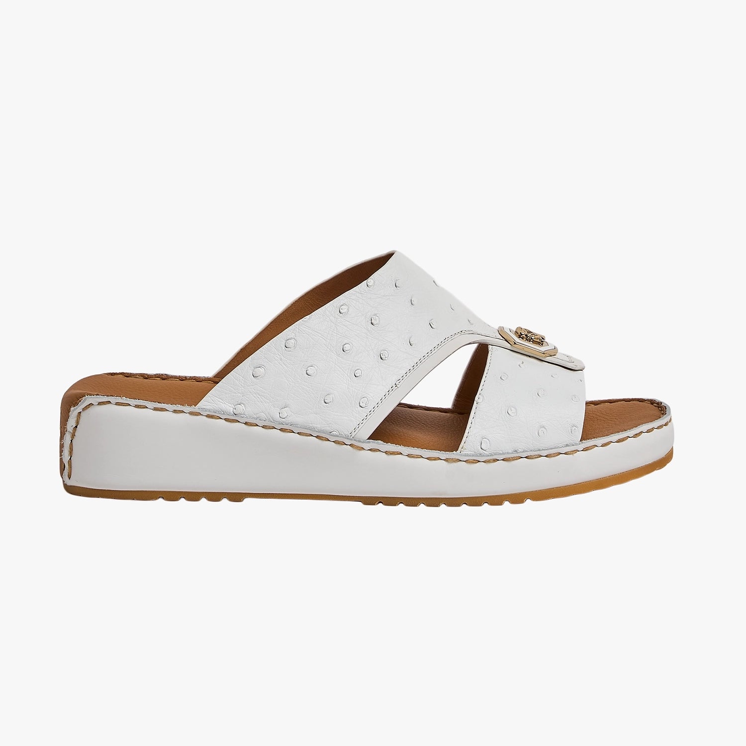 4031 OSTRICH Leather Arabic Sandals for Men