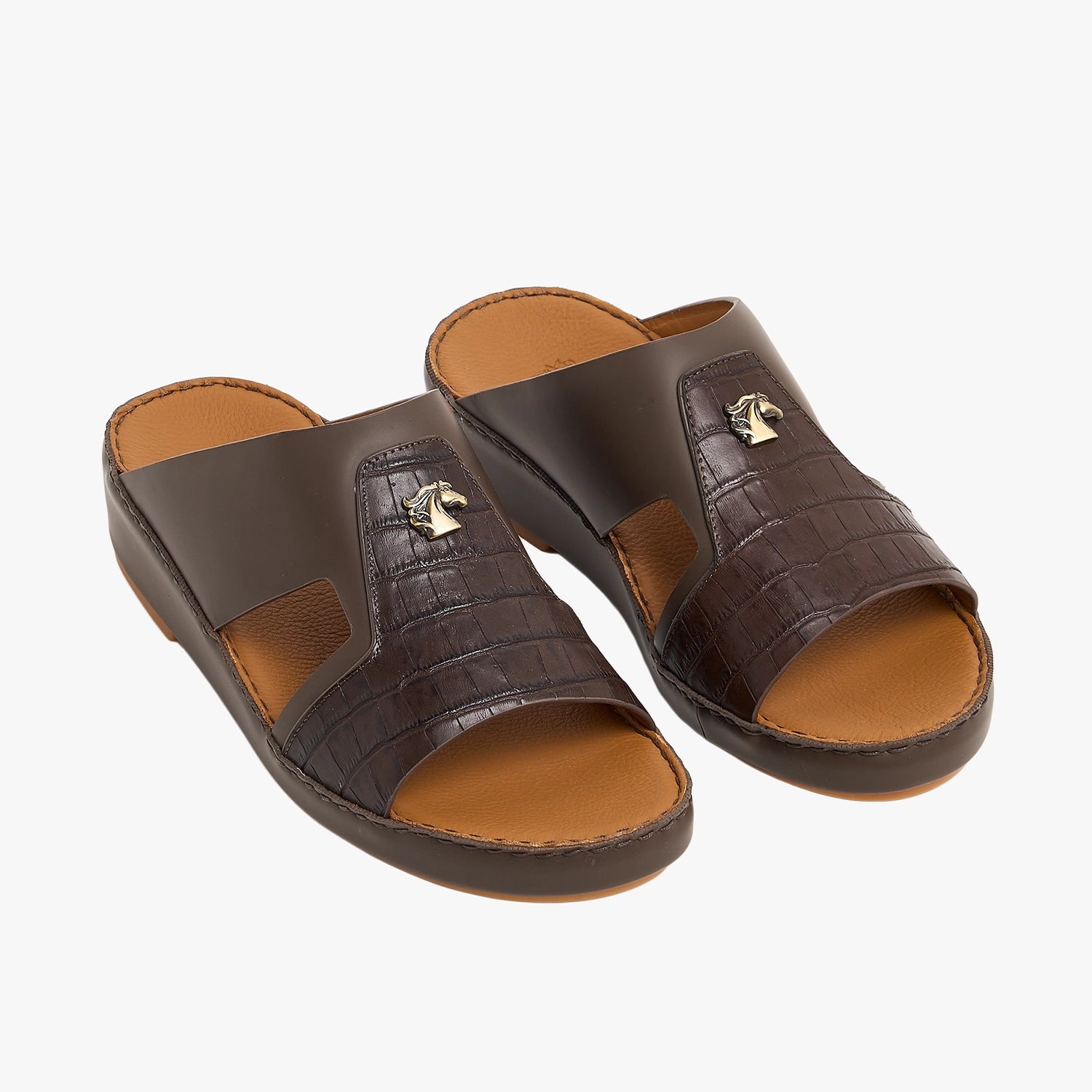 U618 CROCO LONDON Leather Arabic Sandals for Men