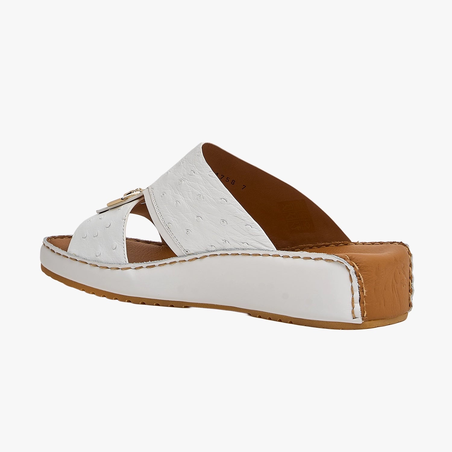 4031 OSTRICH Leather Arabic Sandals for Men