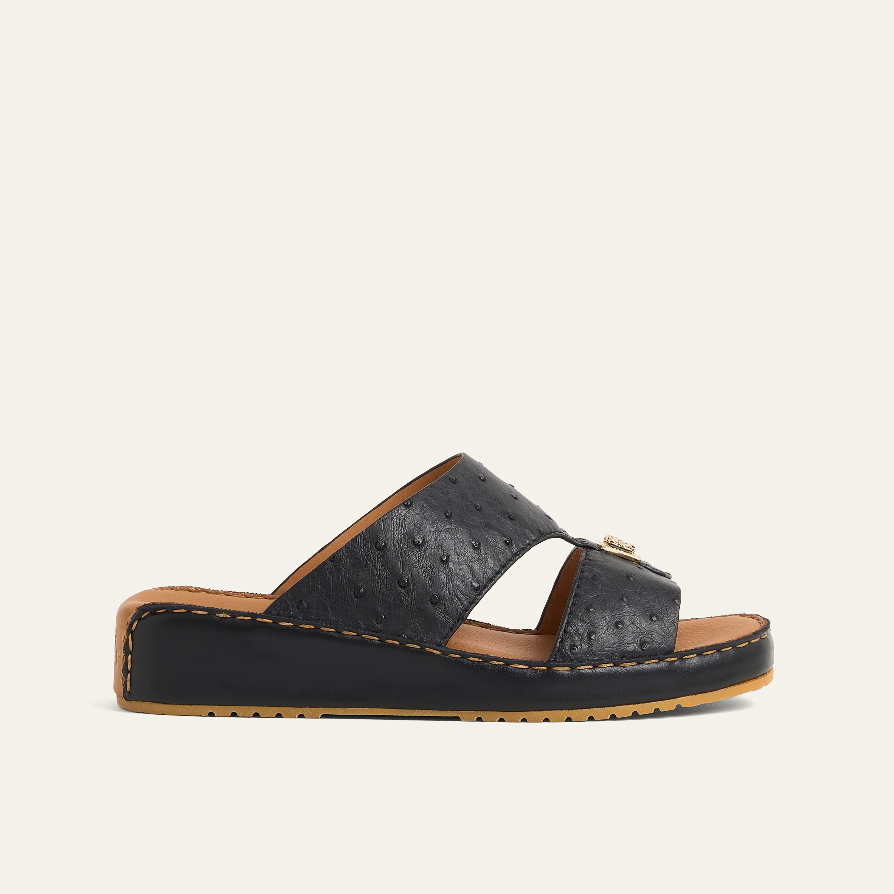 4044 OSTRICH Leather Arabic Sandals for Men