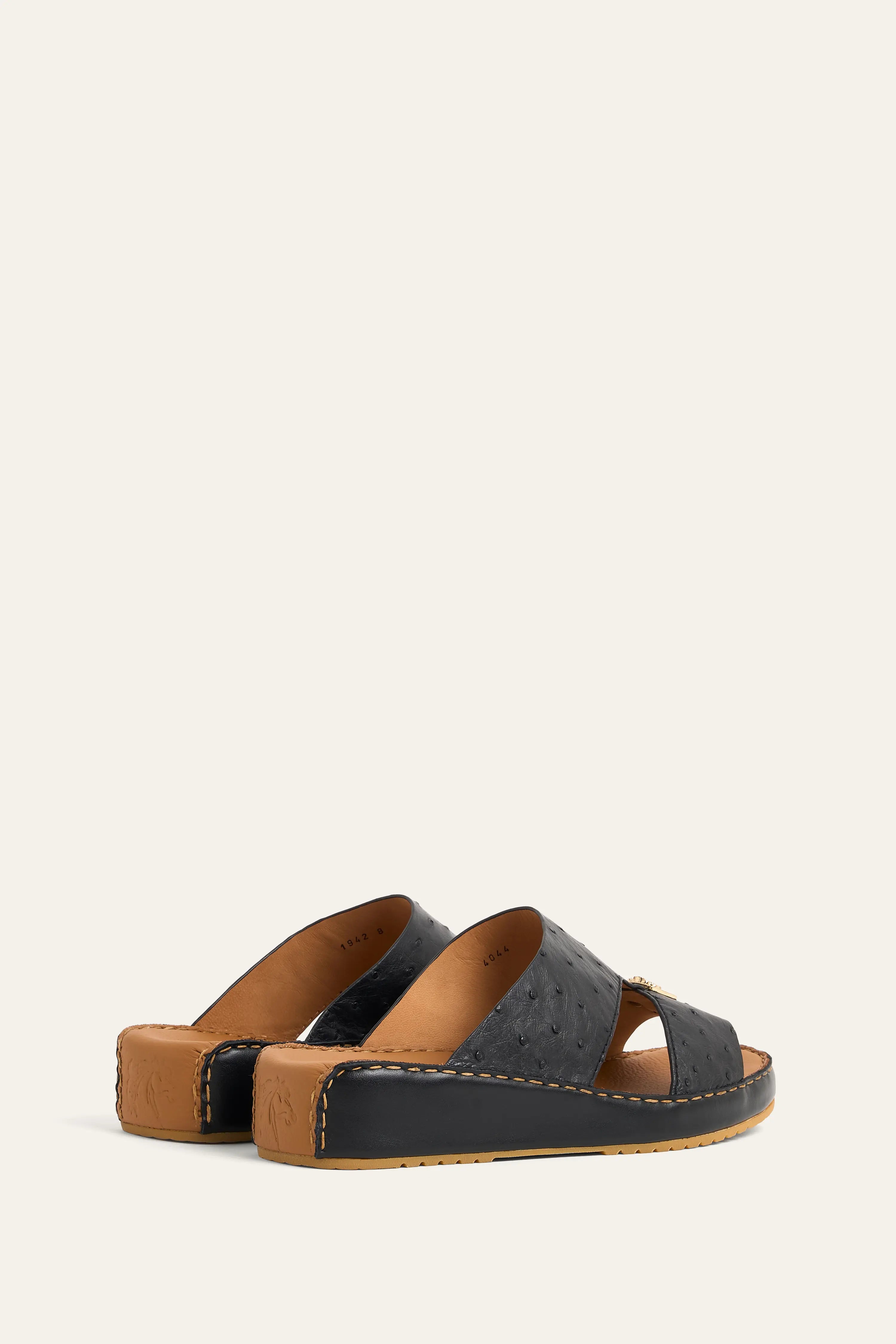 4044 OSTRICH Leather Arabic Sandals for Men