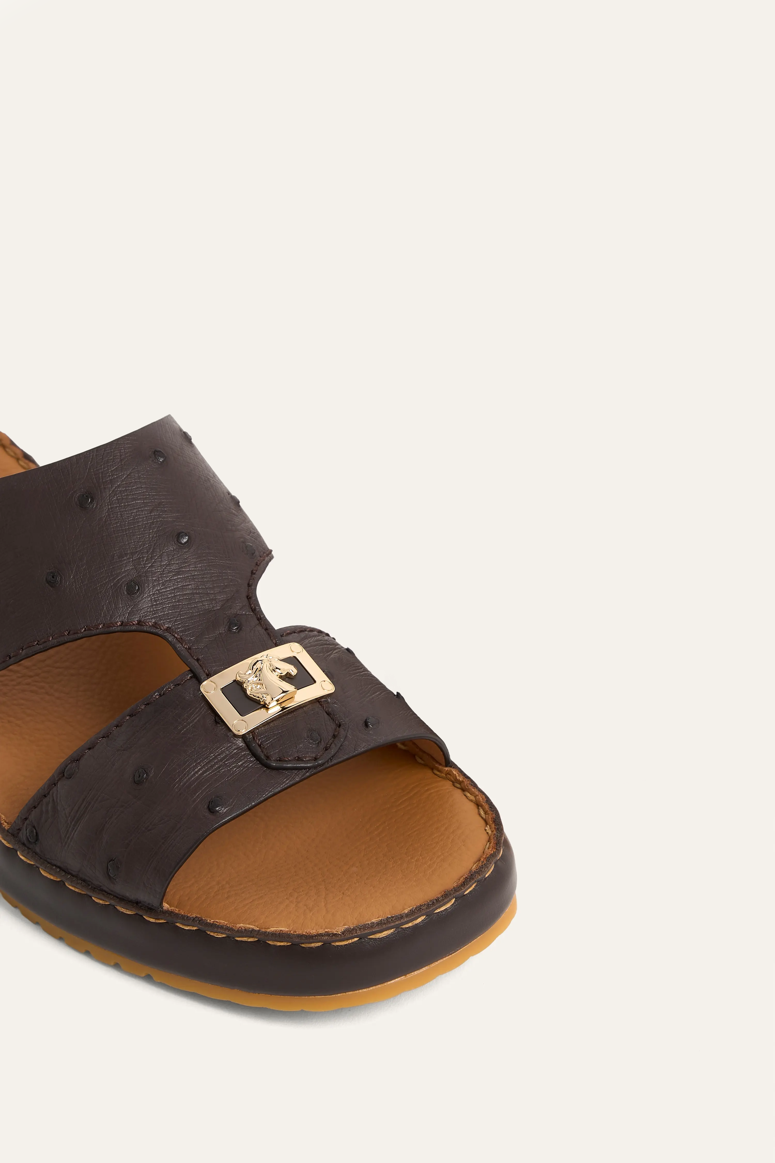 4044 OSTRICH Leather Arabic Sandals for Men