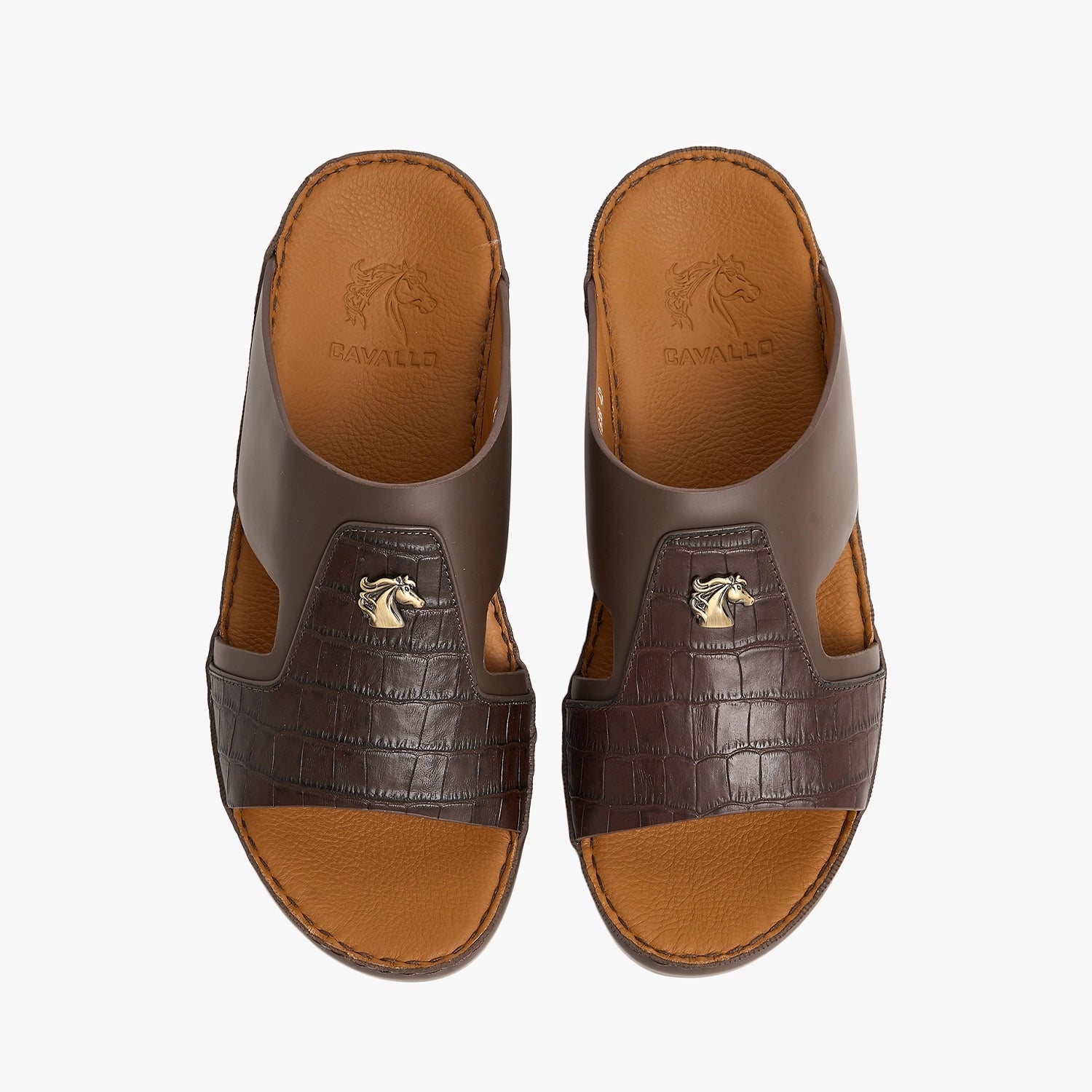 U618 CROCO LONDON Leather Arabic Sandals for Men