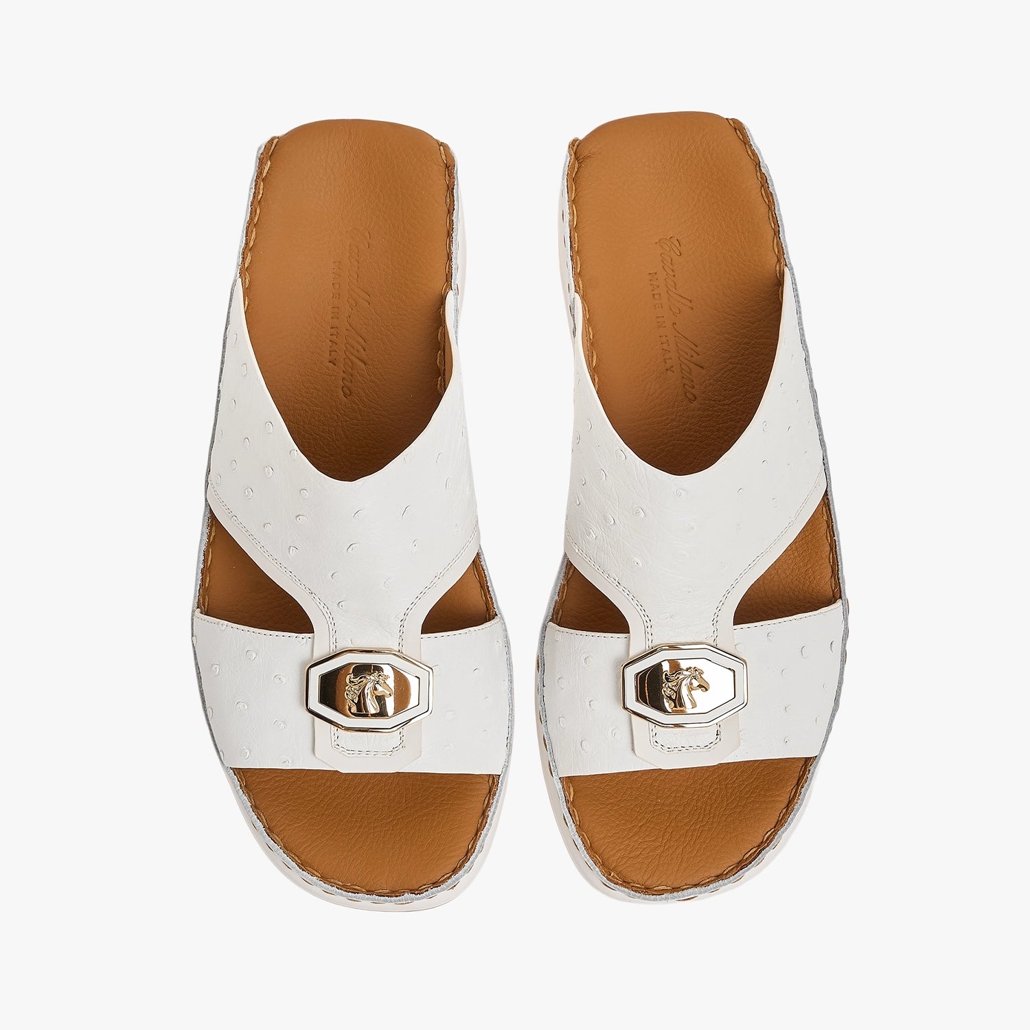 4031 OSTRICH Leather Arabic Sandals for Men