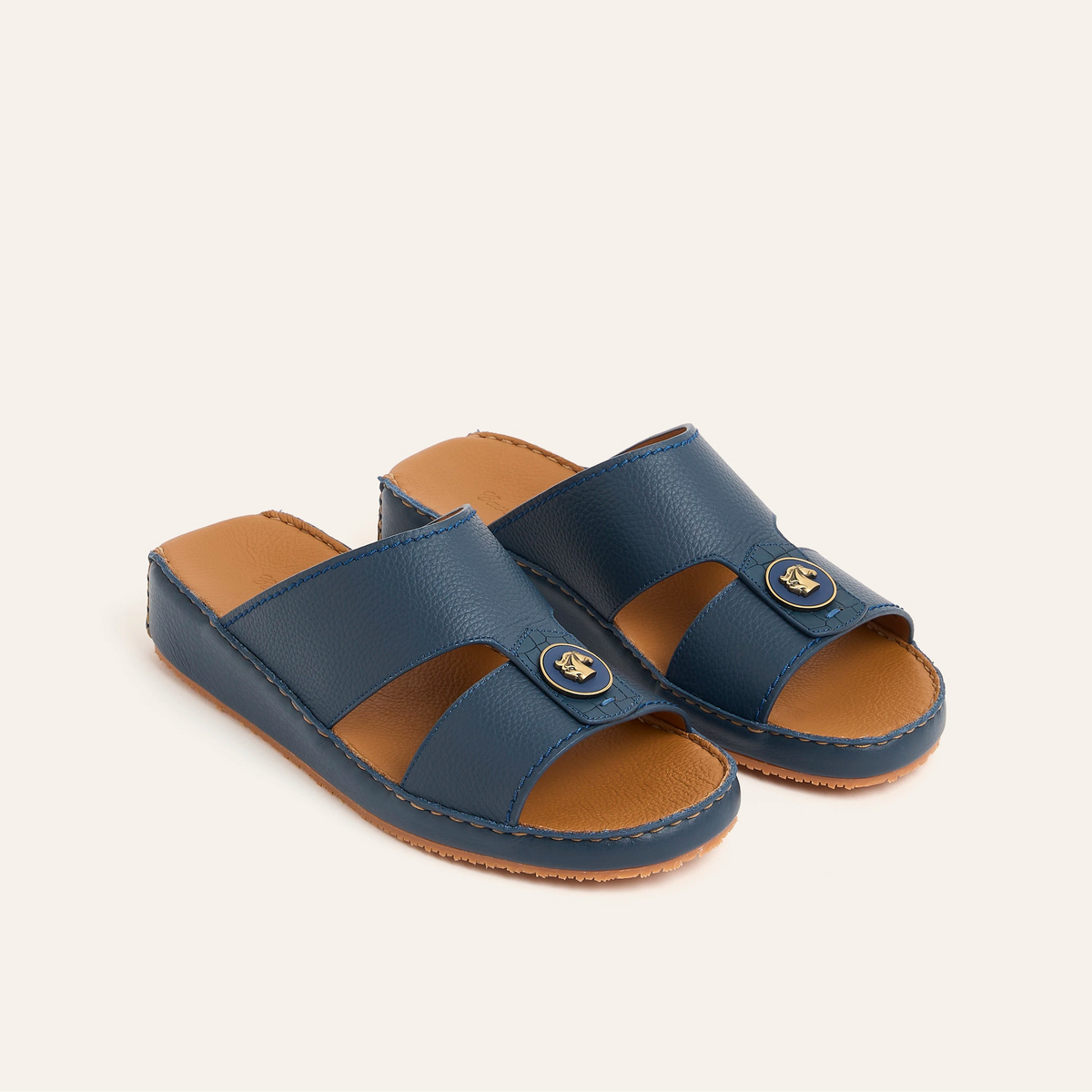 Arabic Sandals for Men-5010 Deer Calf Gommato Leather
