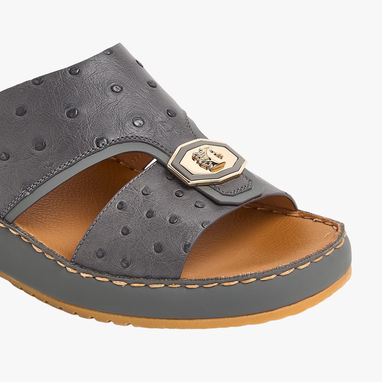 4031 OSTRICH Leather Arabic Sandals for Men