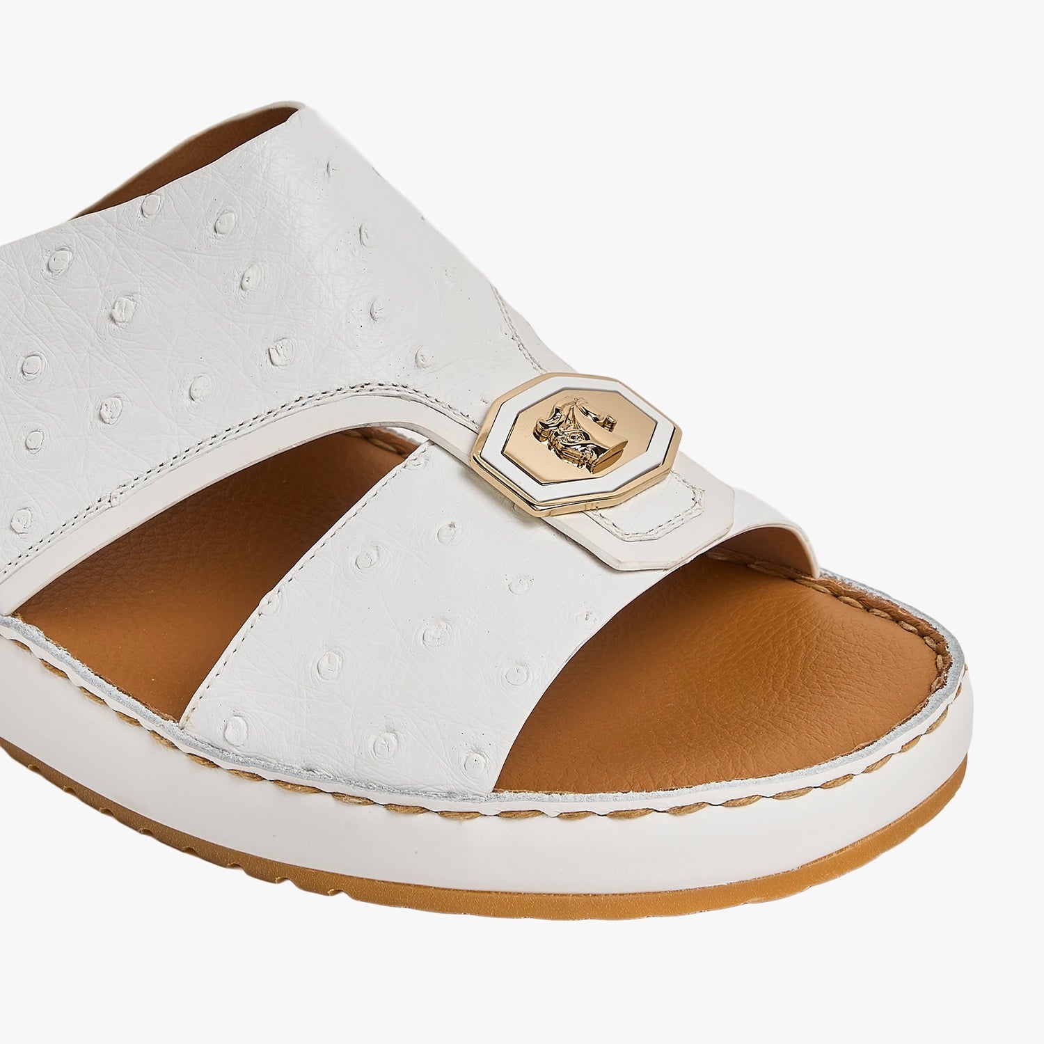 4031 OSTRICH Leather Arabic Sandals for Men