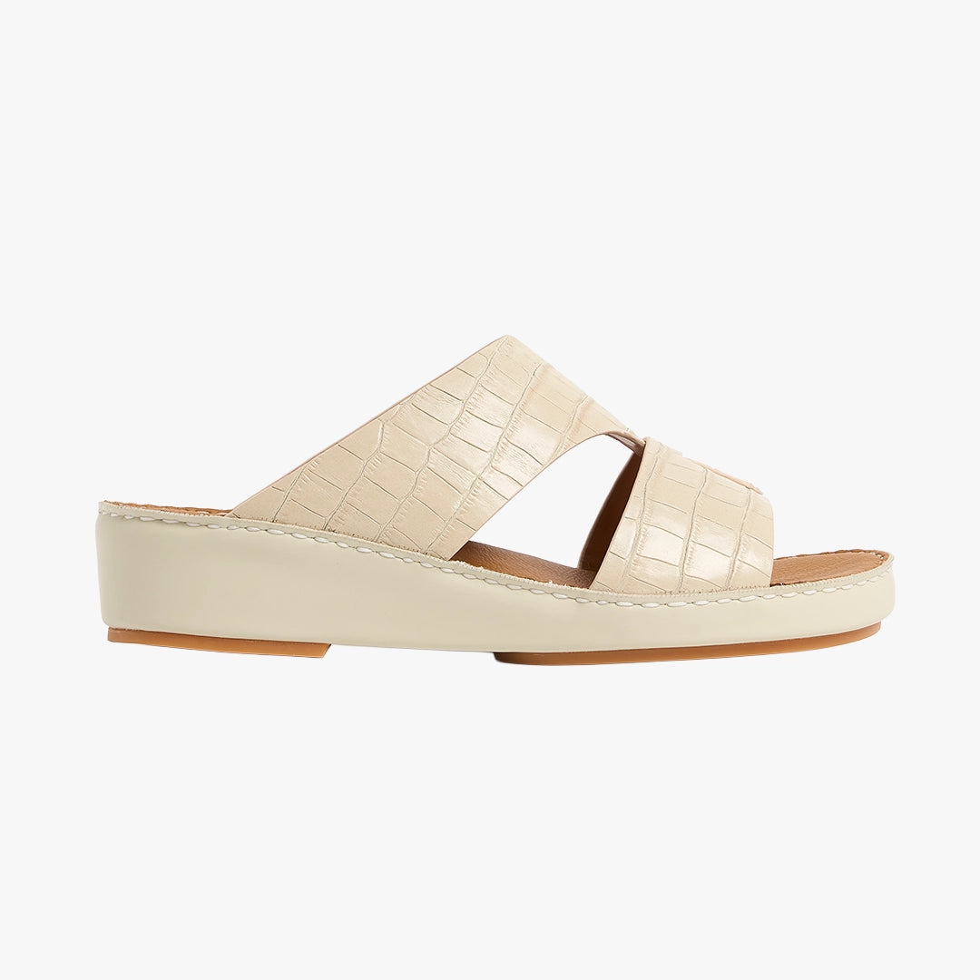 U712 CROCO Leather Arabic Sandals for Men