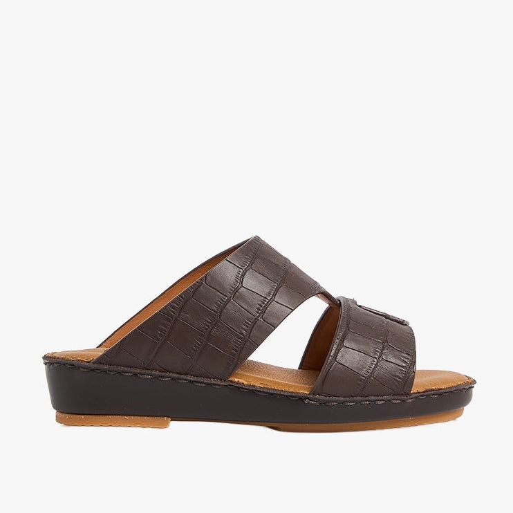 U712 CROCO Leather Arabic Sandals for Boys