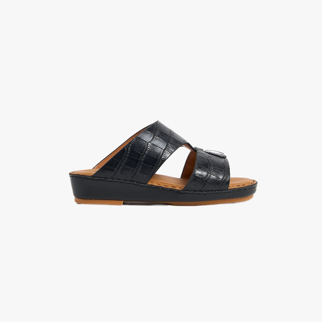 U712 CROCO Leather Arabic Sandals for Boys