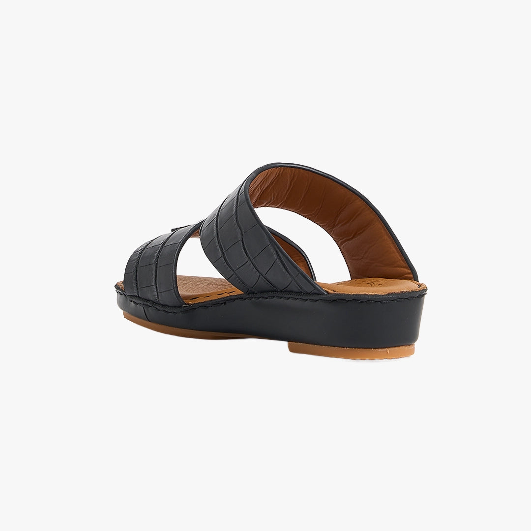 U712 CROCO Leather Arabic Sandals for Boys