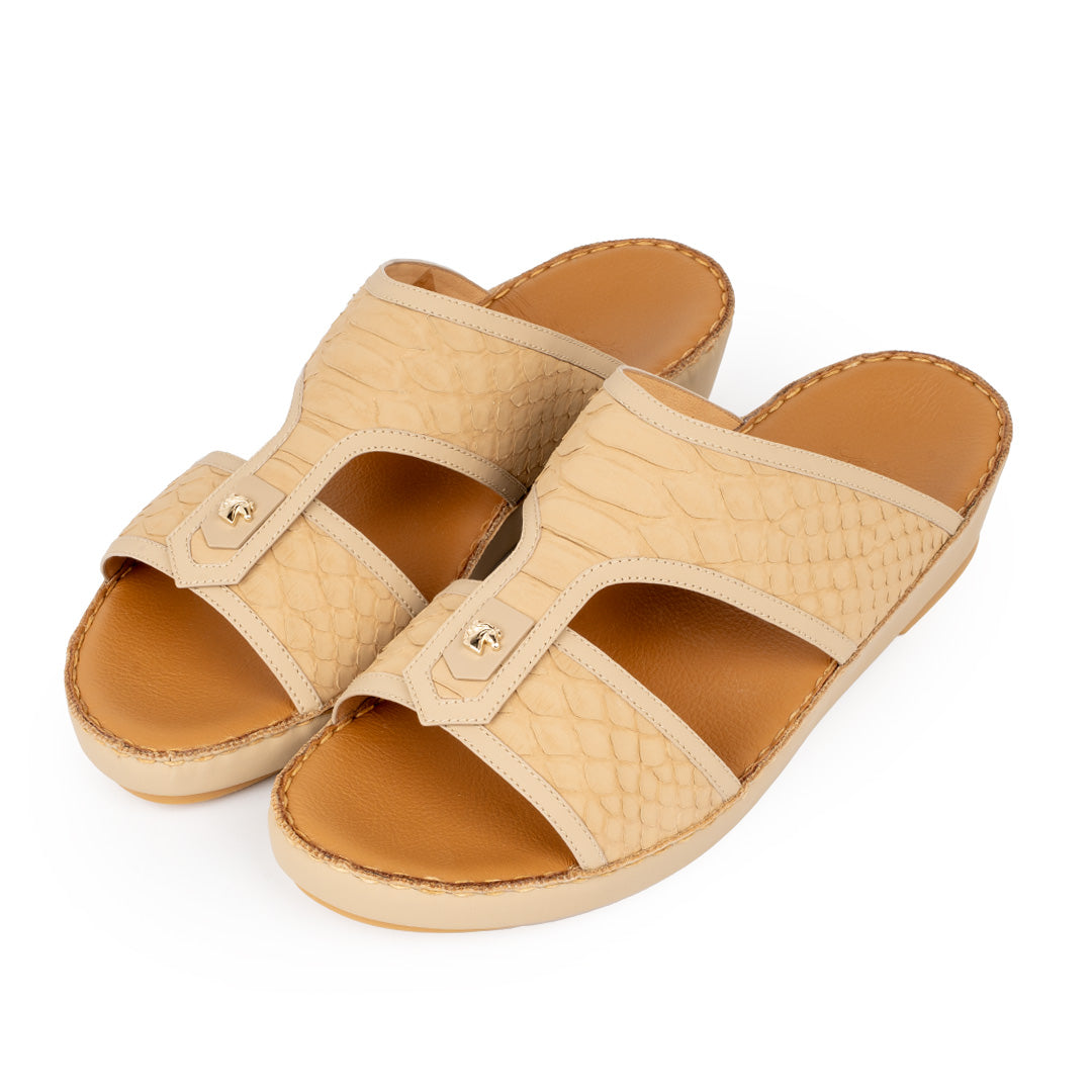 3367 Python Leather Arabic Sandals for Men