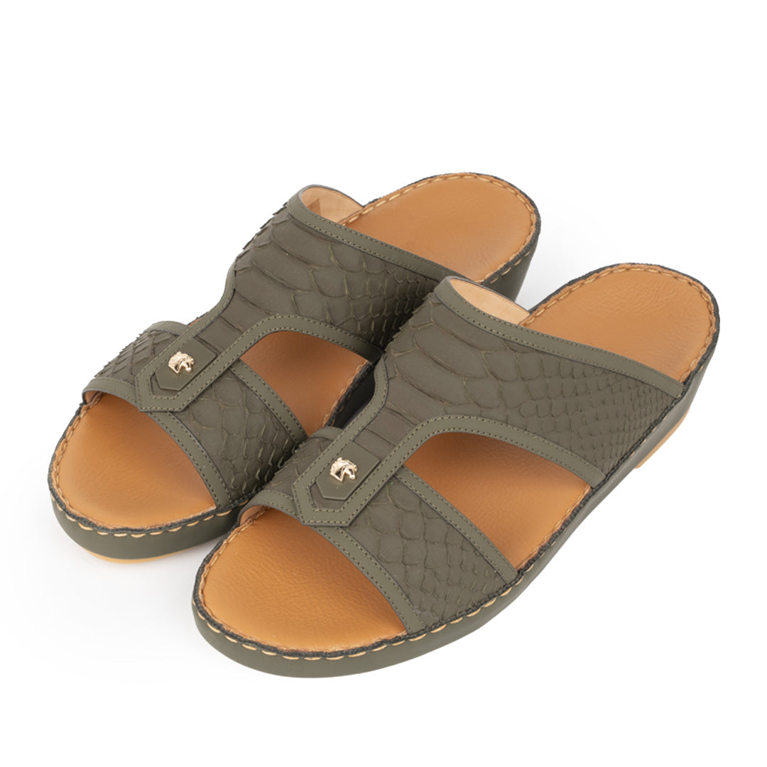 3367 Python Leather Arabic Sandals for Men