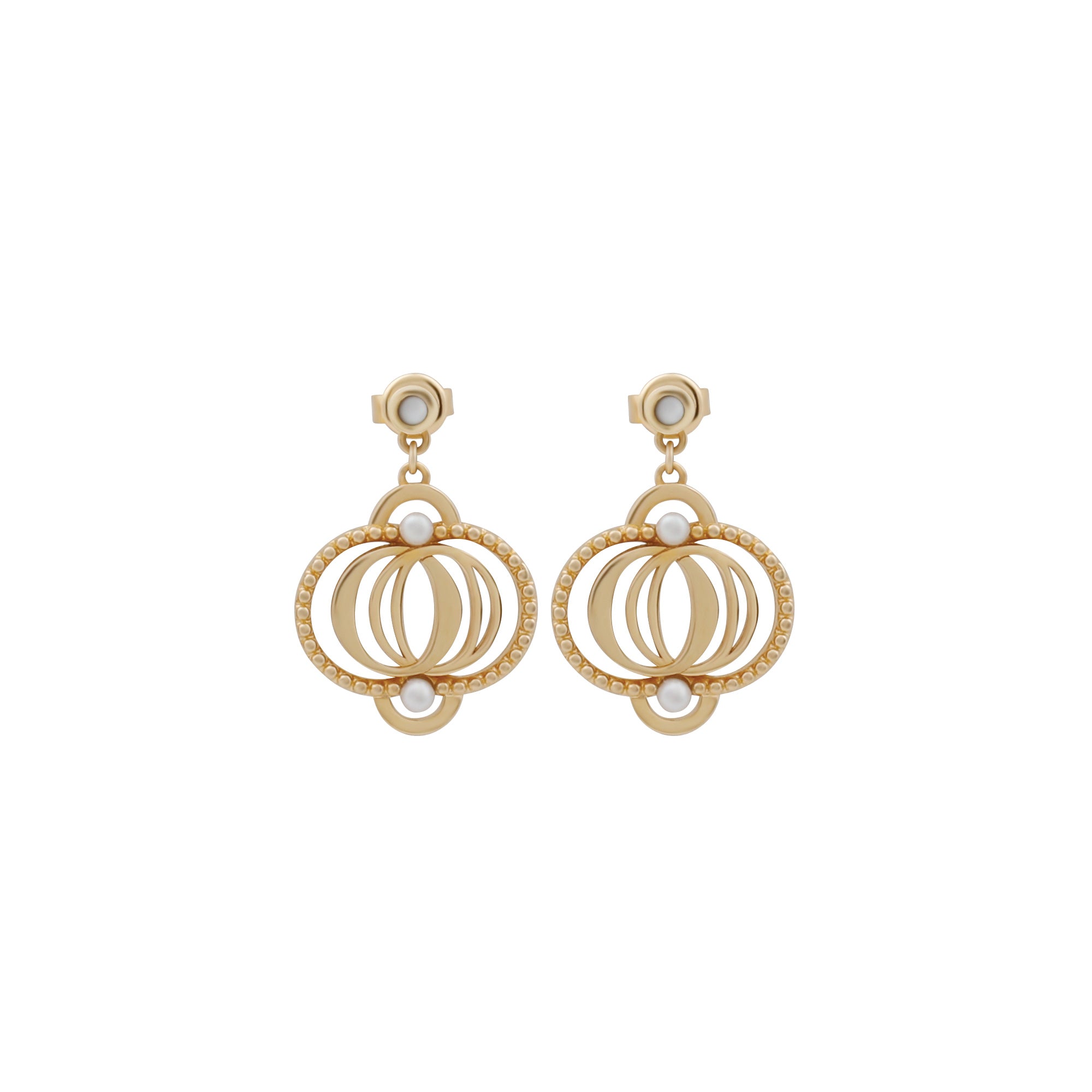 OUSHA EARRINGS is now available in rose gold-plated metal. The perfect jewellery piece for day or evening outfits original quality made in Italy