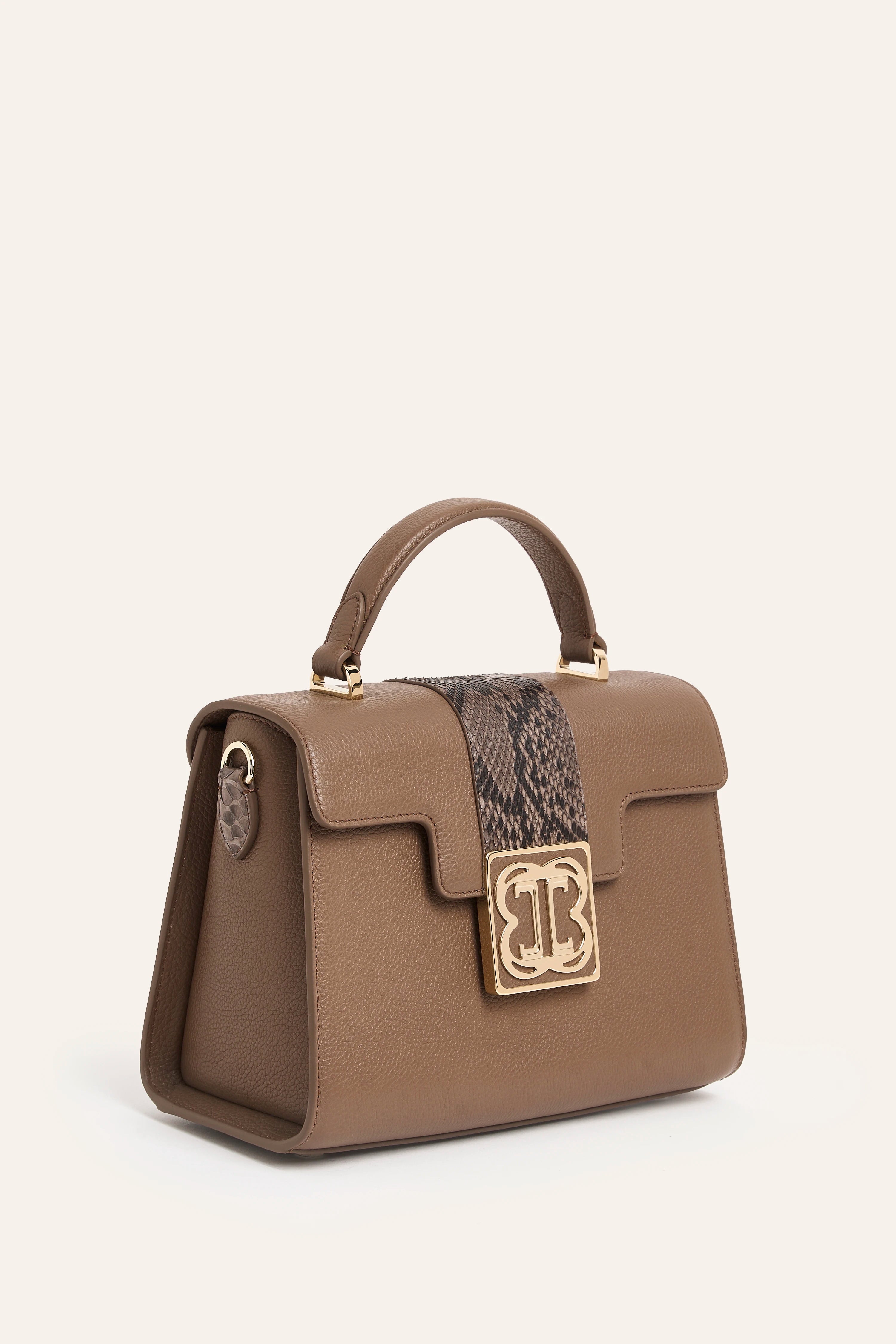 Cavallo Amira Nappa & Python Leather Crossbody Bag