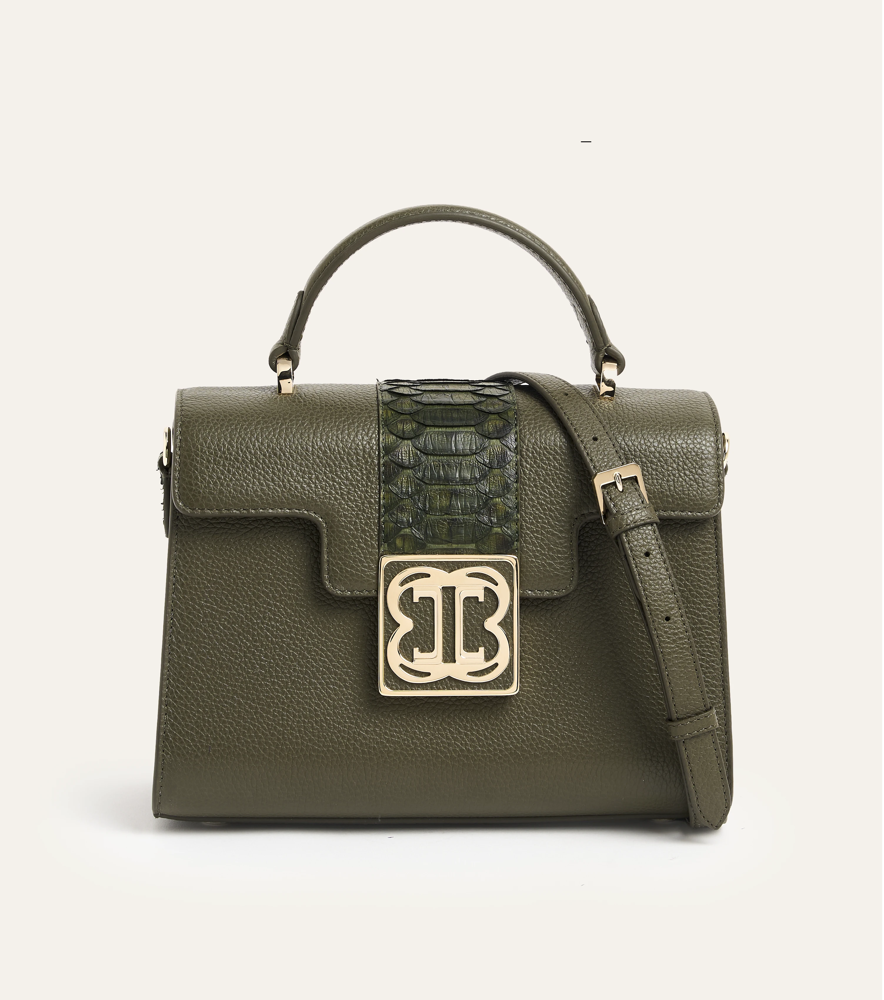 Cavallo Amira Nappa & Python Leather Crossbody Bag