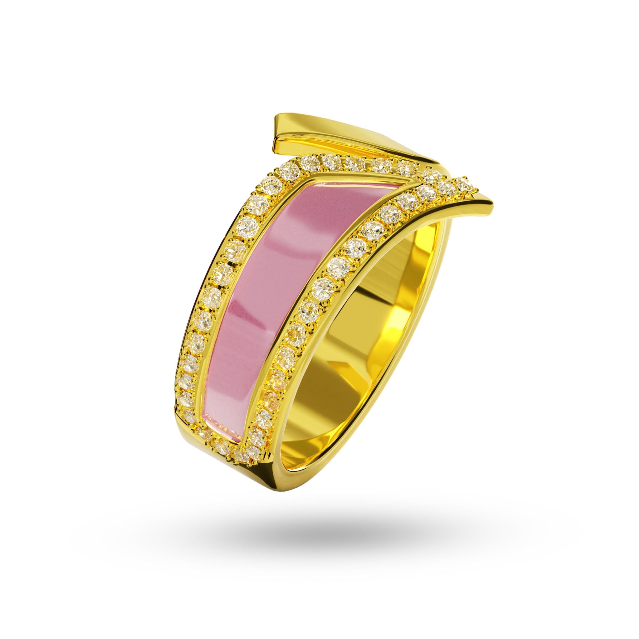 Ring Amber Louzan jewellery - Pink Pearl