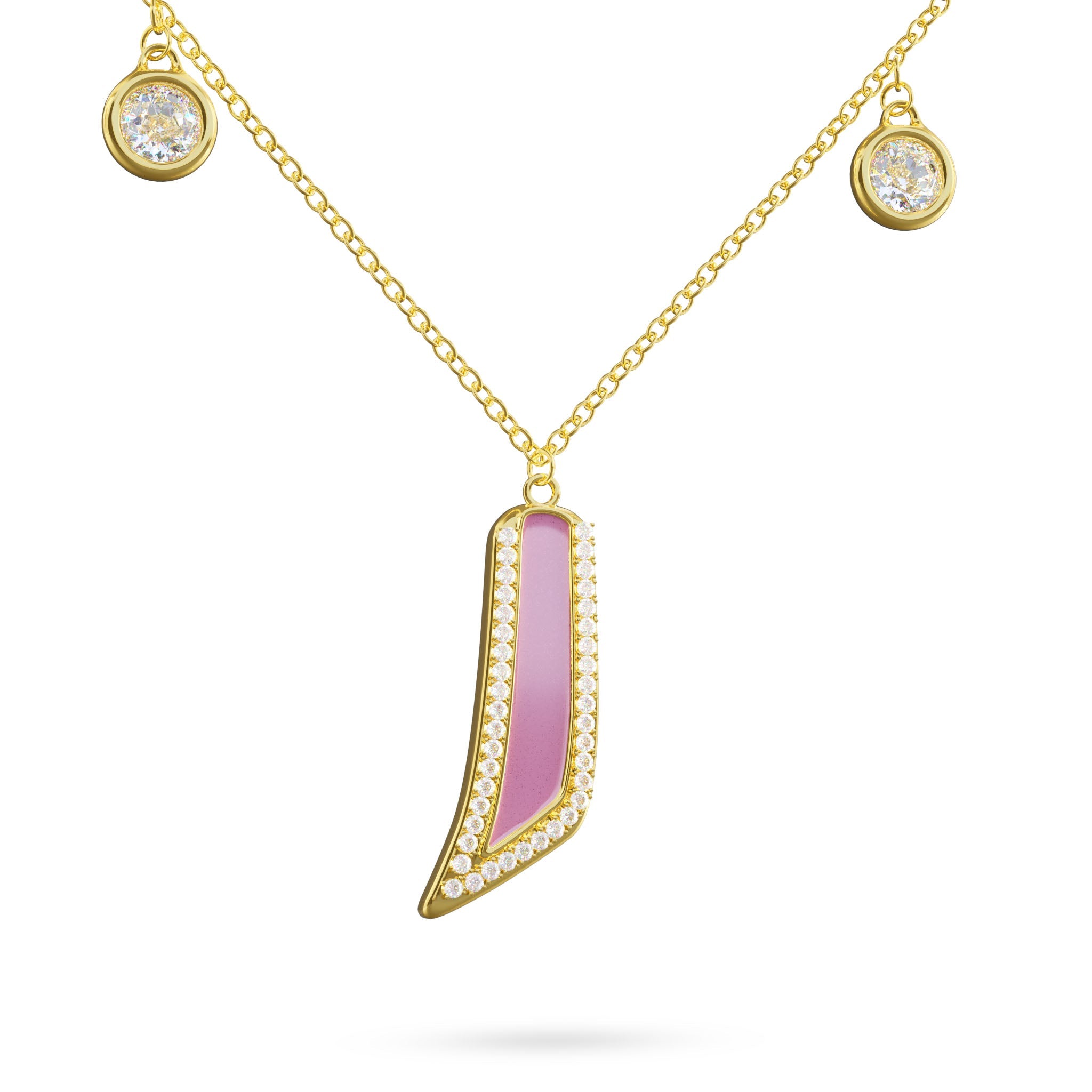 Trio Necklace Amber Louzan jewellery - pink pearl