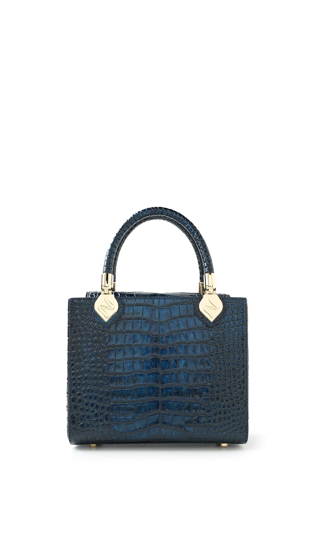 Joy Bag Croco Metallic Blue