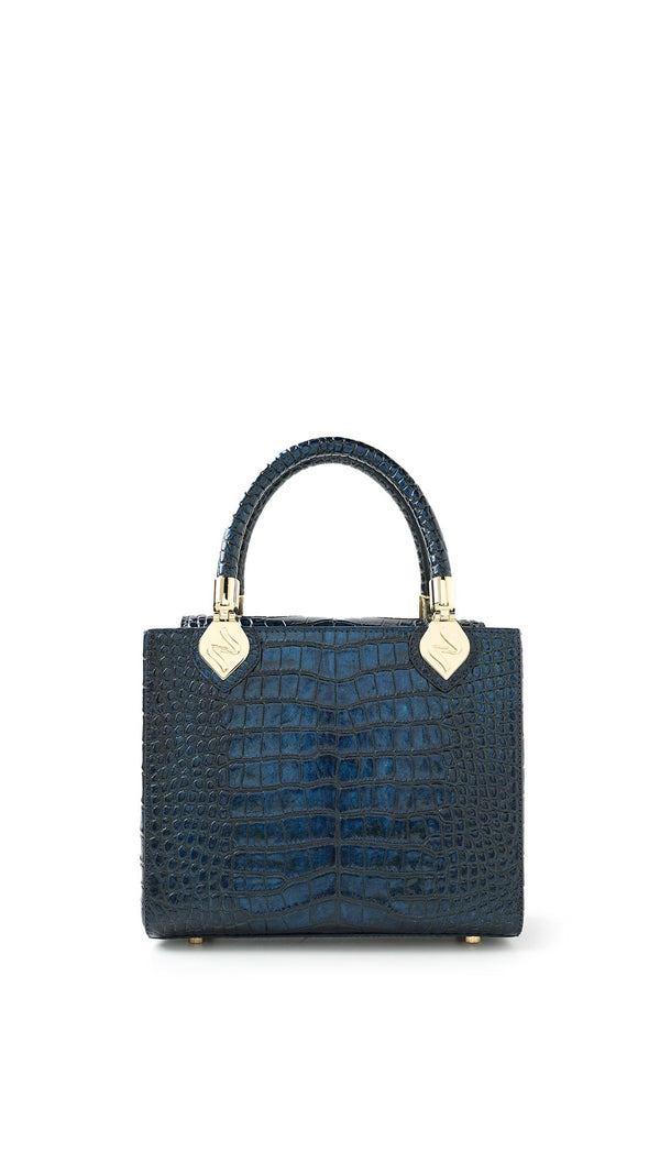LADIES HAND BAG  Joy Bag Croco Metallic Blue