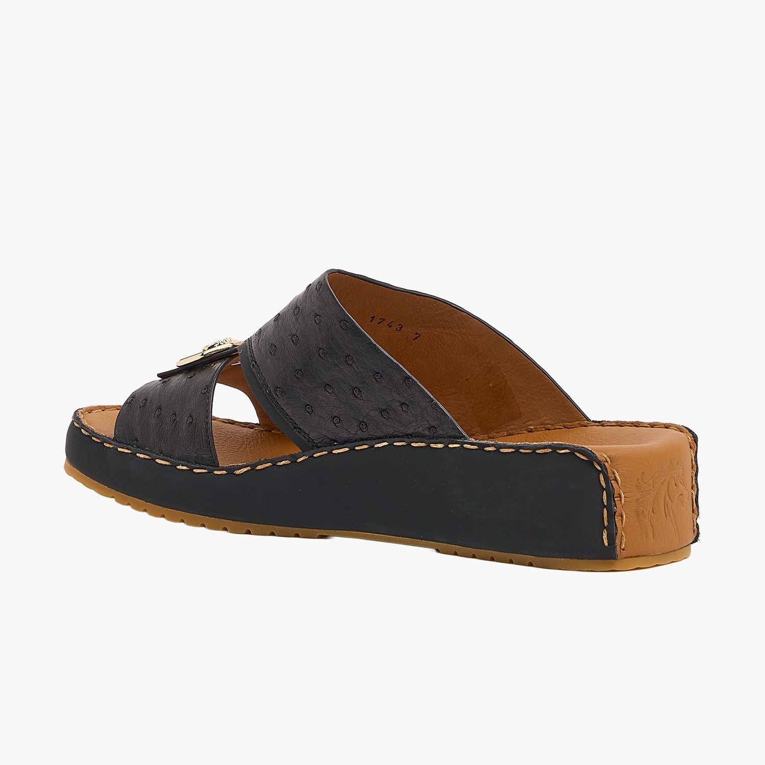 4031 OSTRICH Leather Arabic Sandals for Men