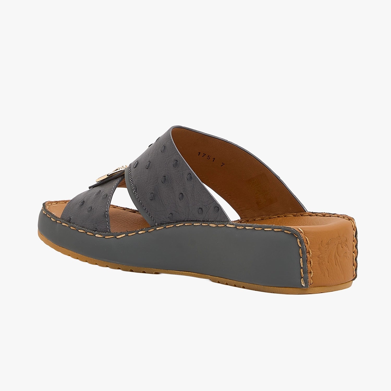4031 OSTRICH Leather Arabic Sandals for Men