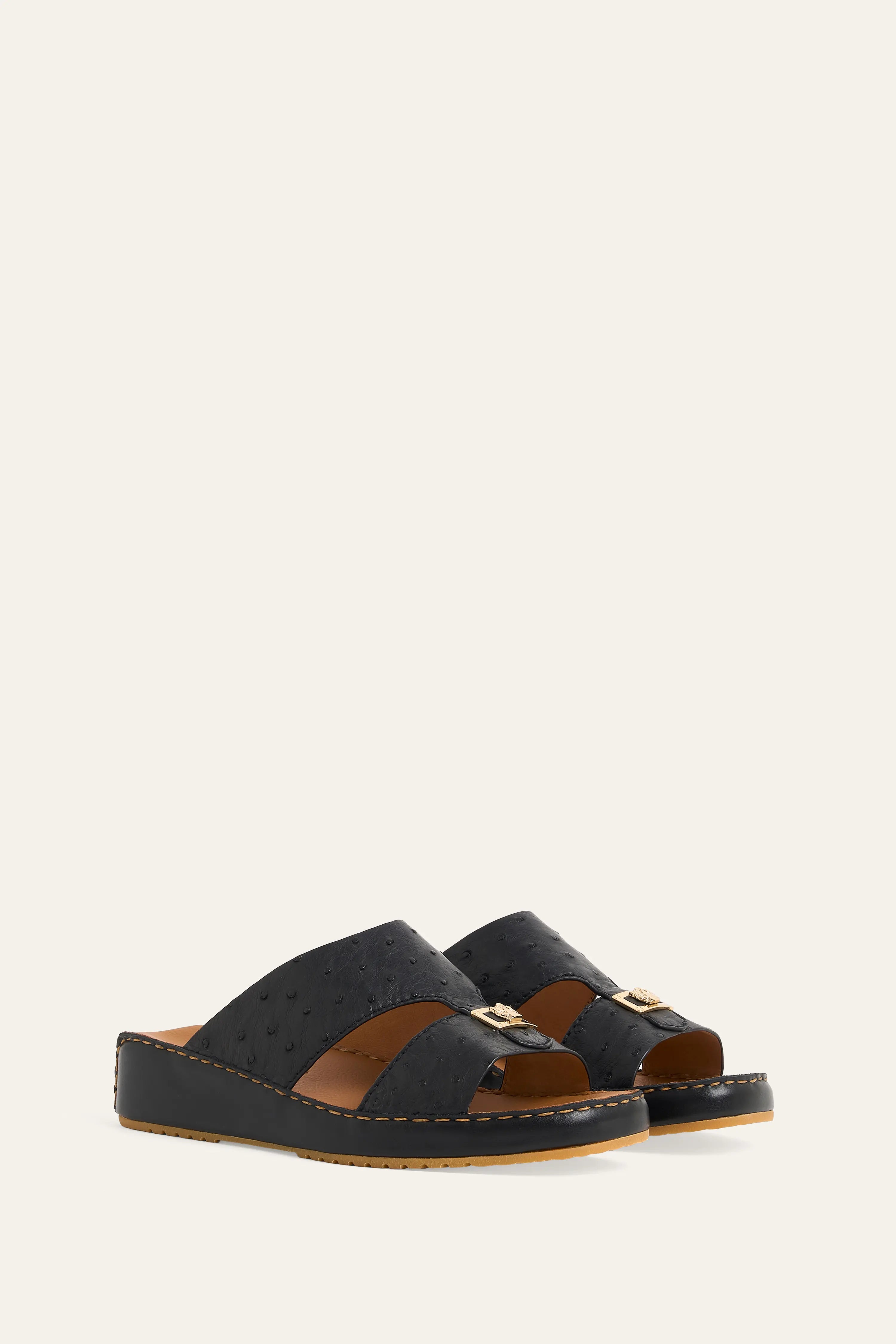 4044 OSTRICH Leather Arabic Sandals for Men