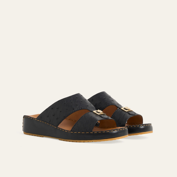 4044 OSTRICH Leather Arabic Sandals for Men