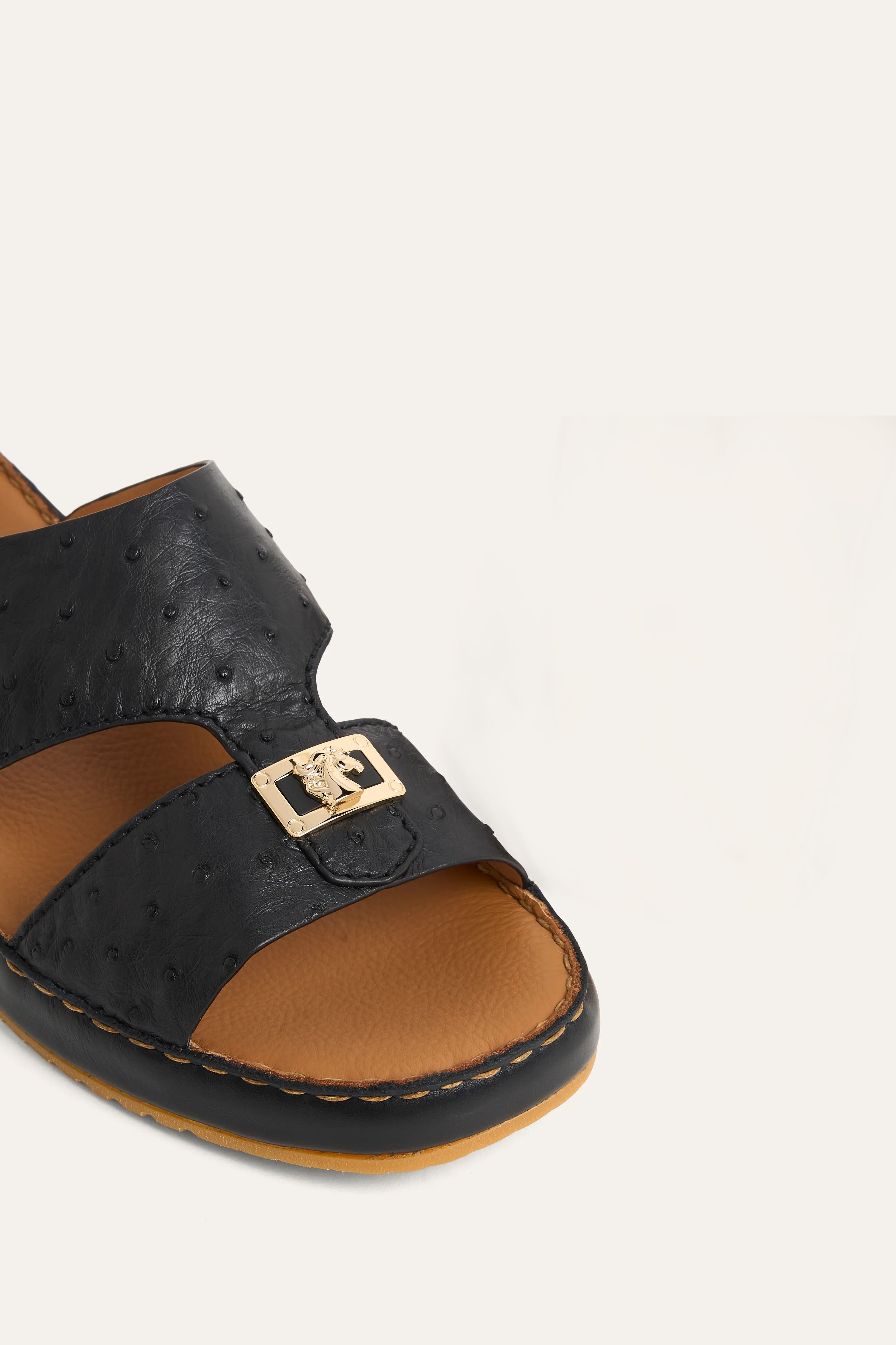 4044 OSTRICH Leather Arabic Sandals for Men