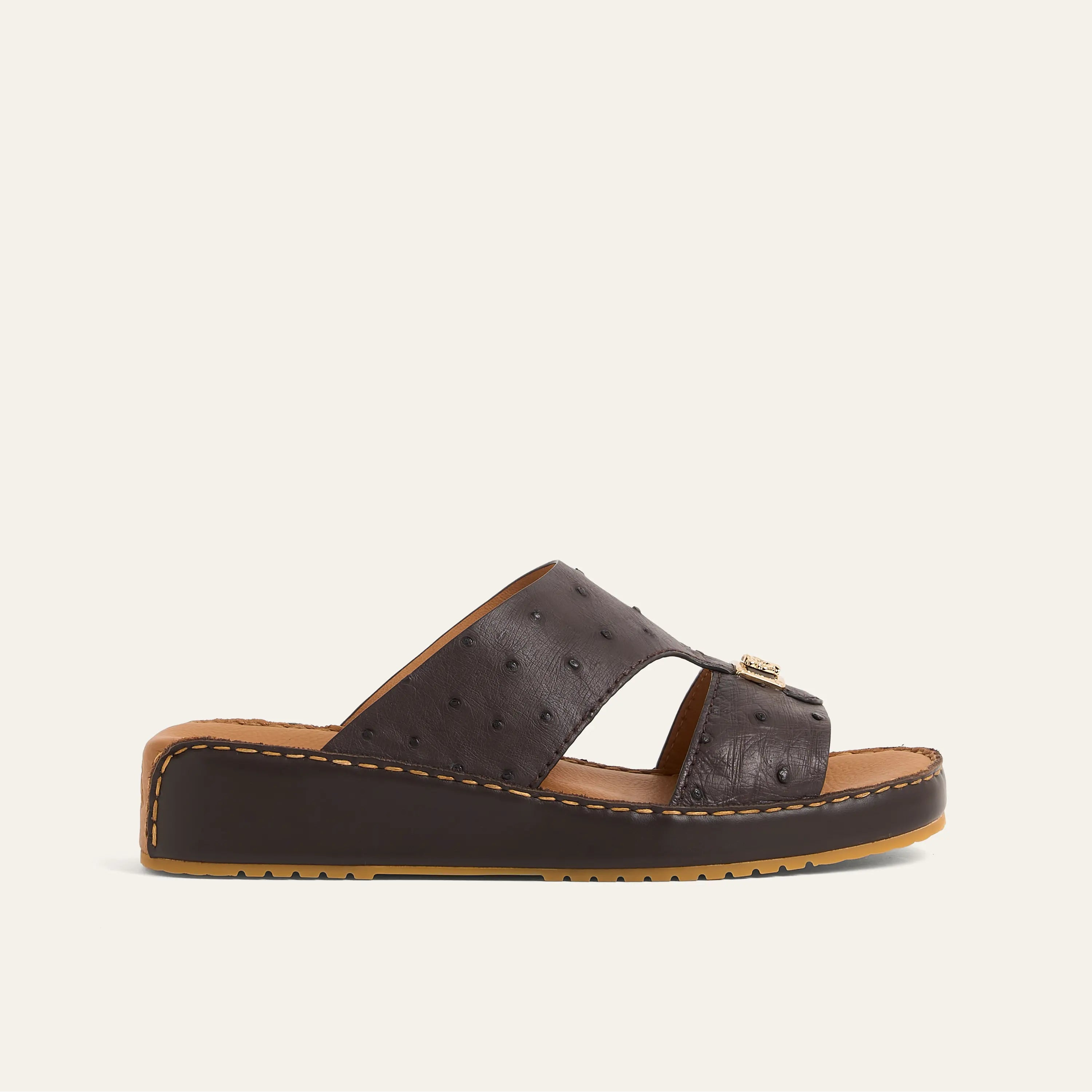 4044 OSTRICH Leather Arabic Sandals for Men