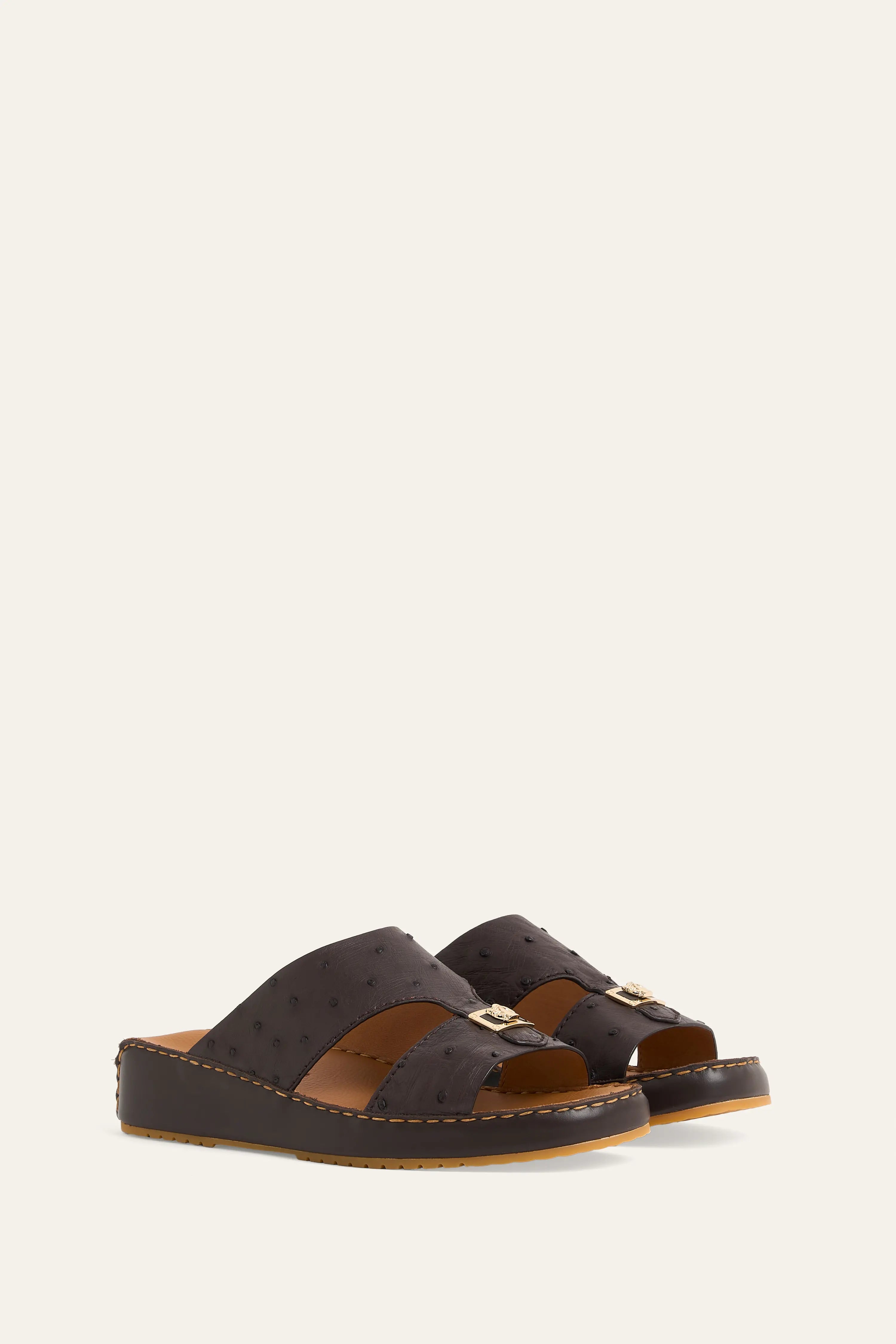 4044 OSTRICH Leather Arabic Sandals for Men