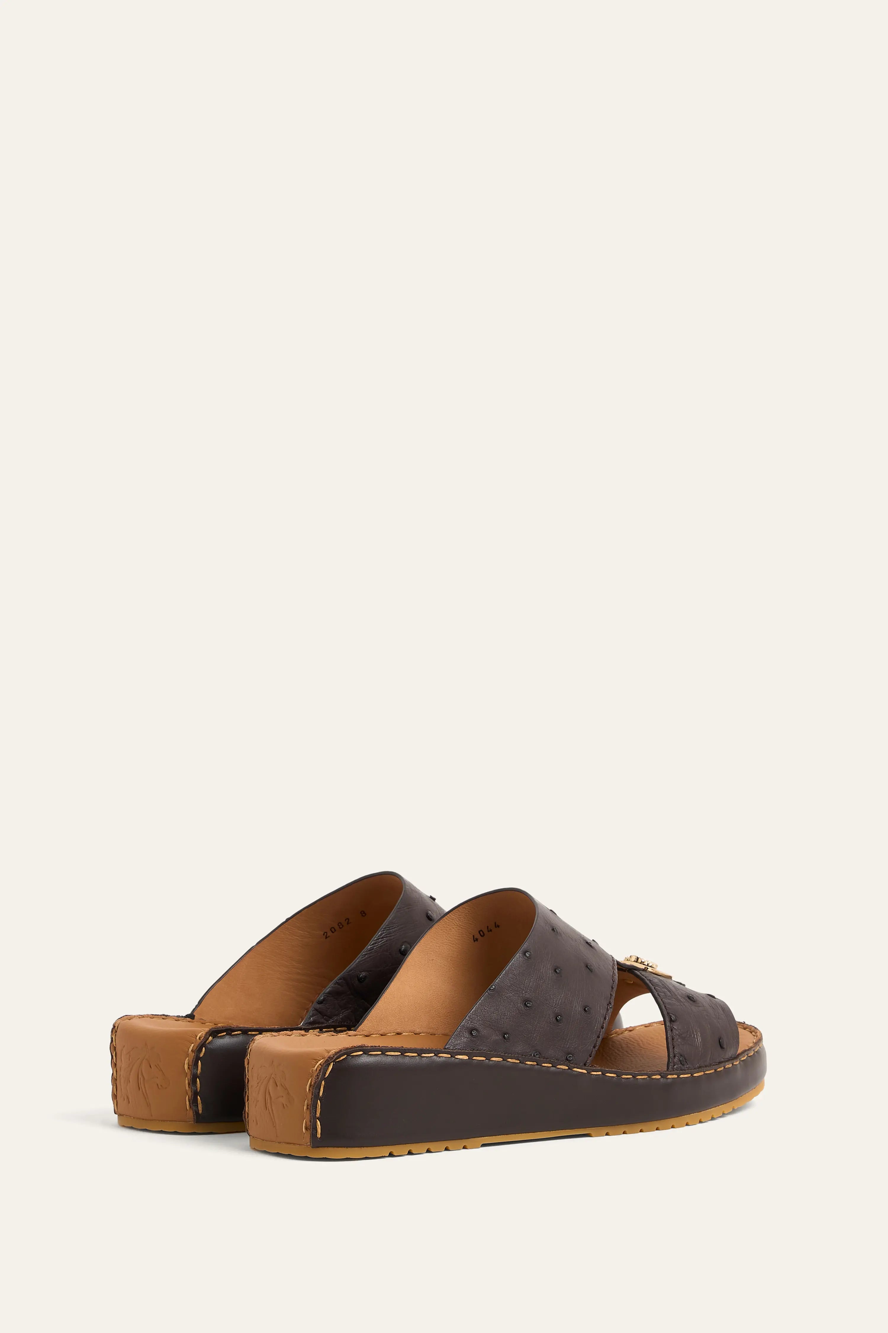 4044 OSTRICH Leather Arabic Sandals for Men