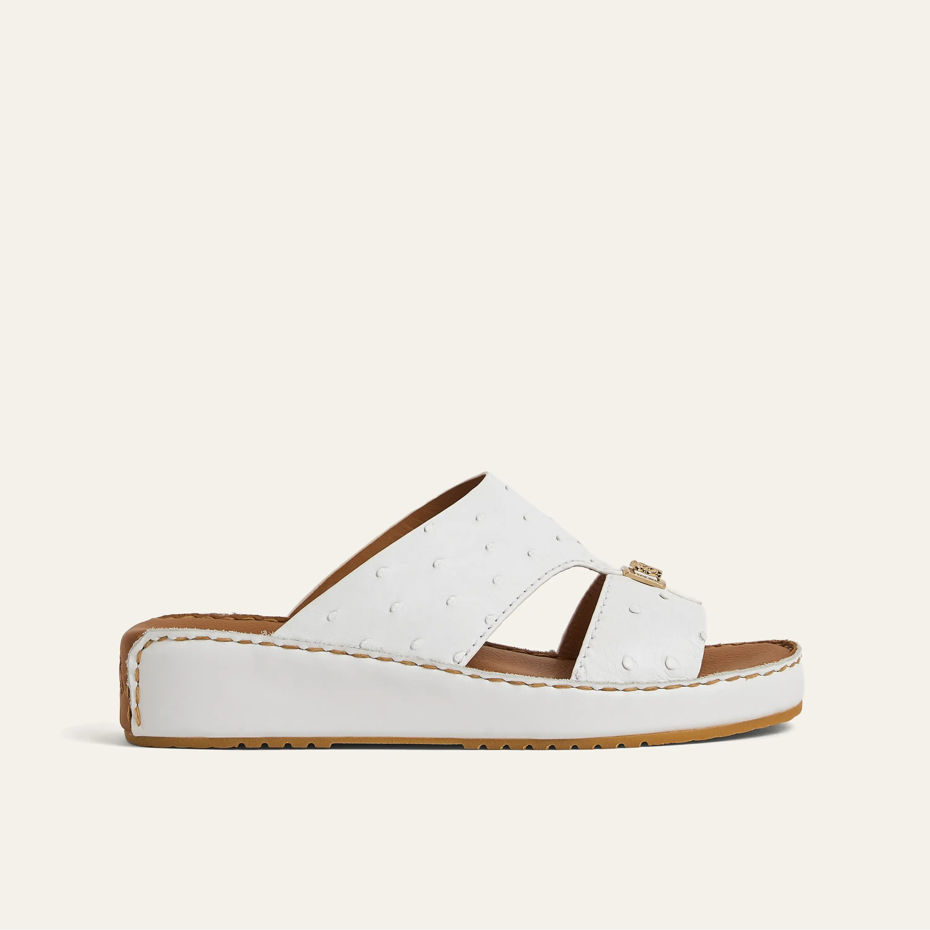 4044 OSTRICH Leather Arabic Sandals for Men