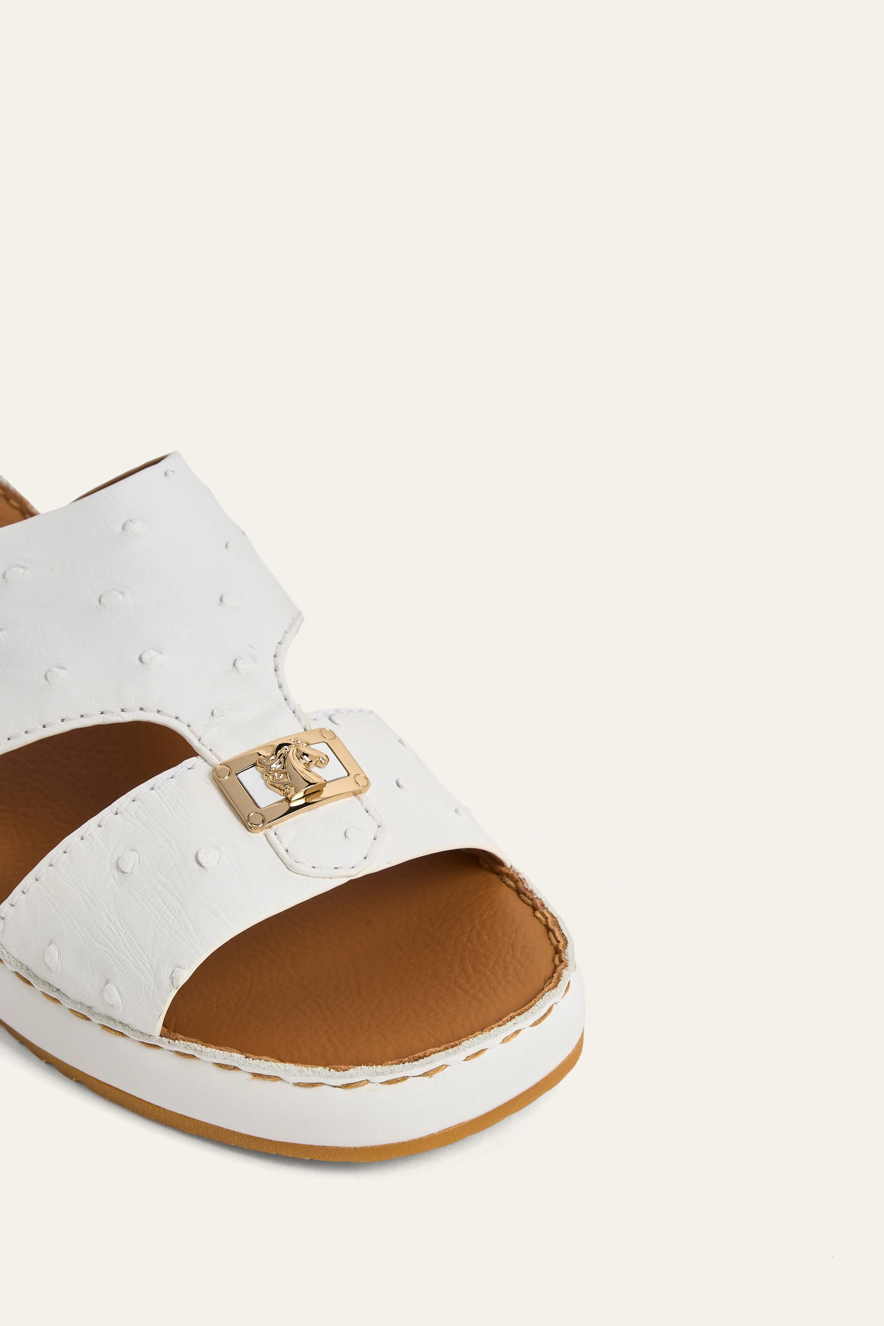 4044 OSTRICH Leather Arabic Sandals for Men