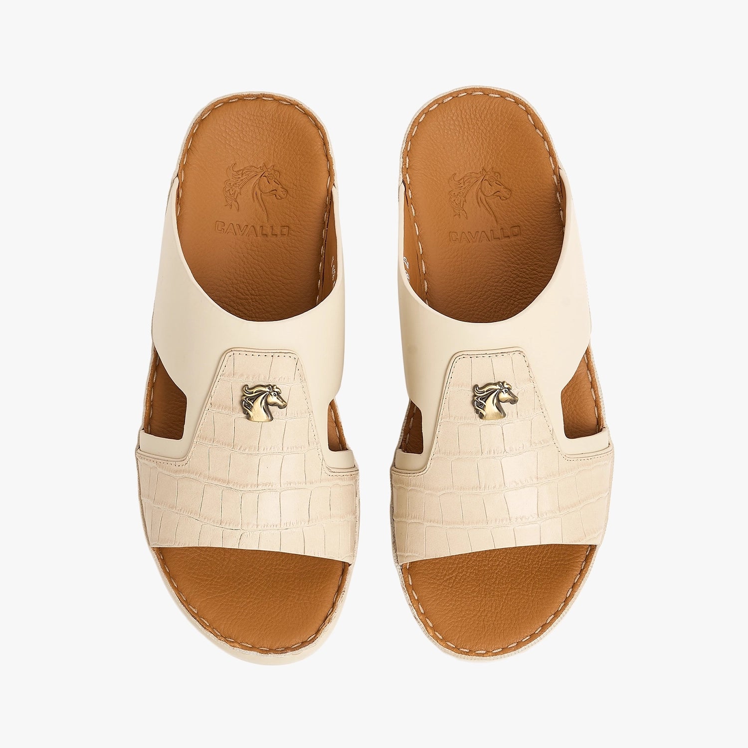 U618 CROCO LONDON Leather Arabic Sandals for Men