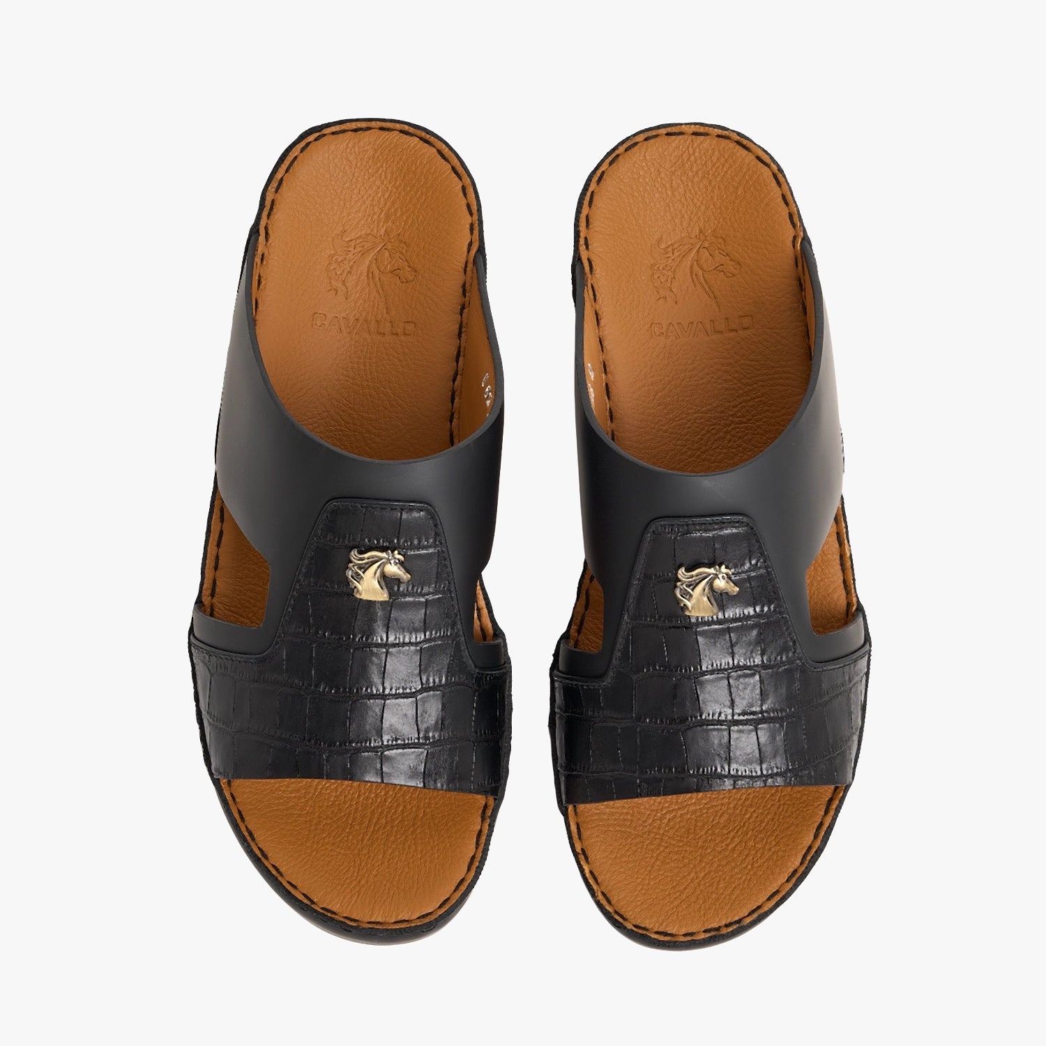 U618 CROCO LONDON Leather Arabic Sandals for Men