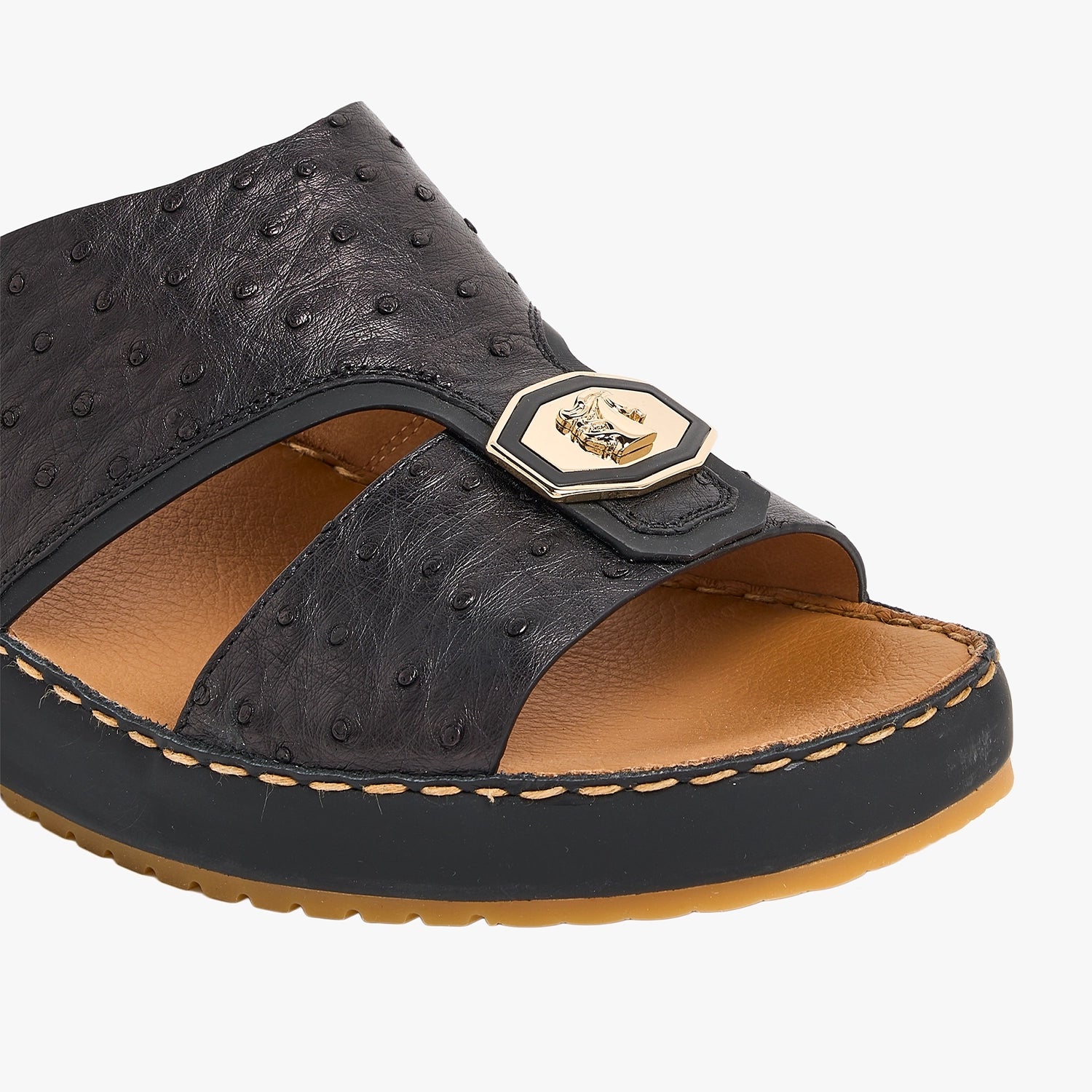 4031 OSTRICH Leather Arabic Sandals for Men