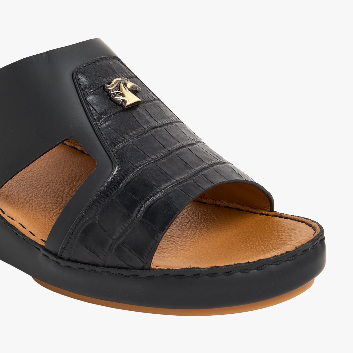 U618 CROCO LONDON Leather Arabic Sandals for Men