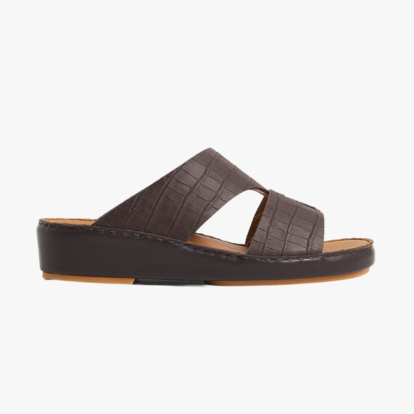 U712 CROCO Leather Arabic Sandals for Men