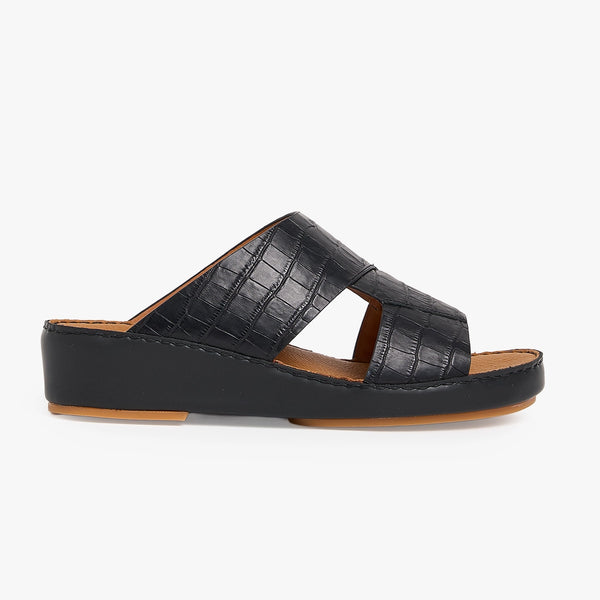 U615 CROCO Leather Arabic Sandals for Men