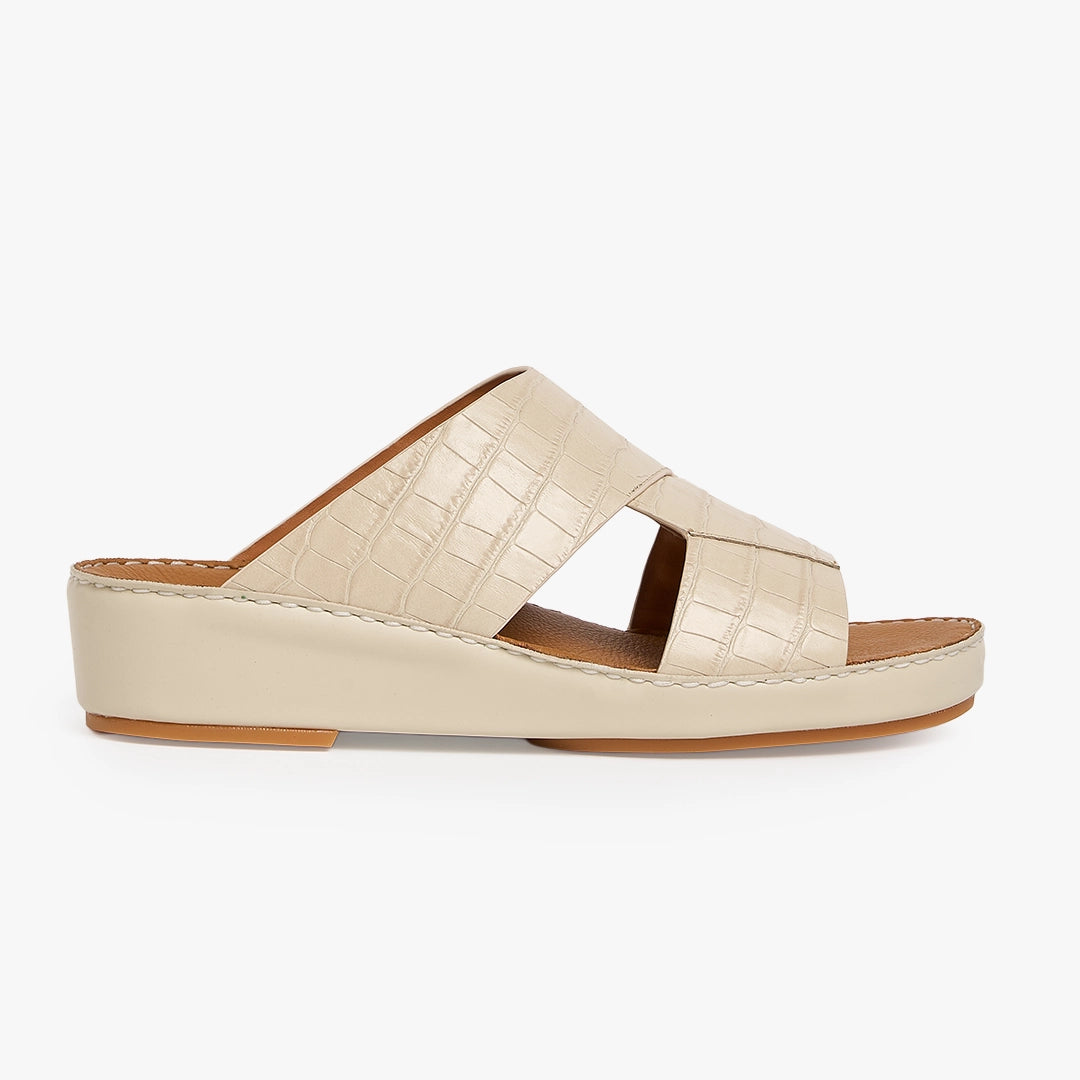 U615 CROCO Leather Arabic Sandals for Men