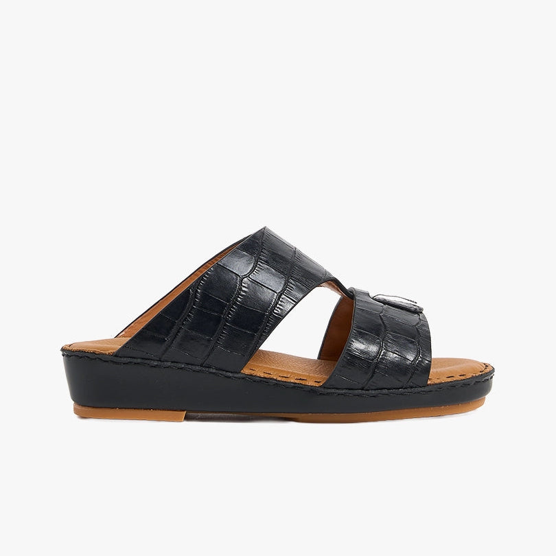 U712 CROCO Leather Arabic Sandals for Boys