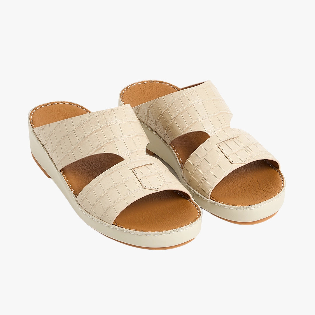 U712 CROCO Leather Arabic Sandals for Men