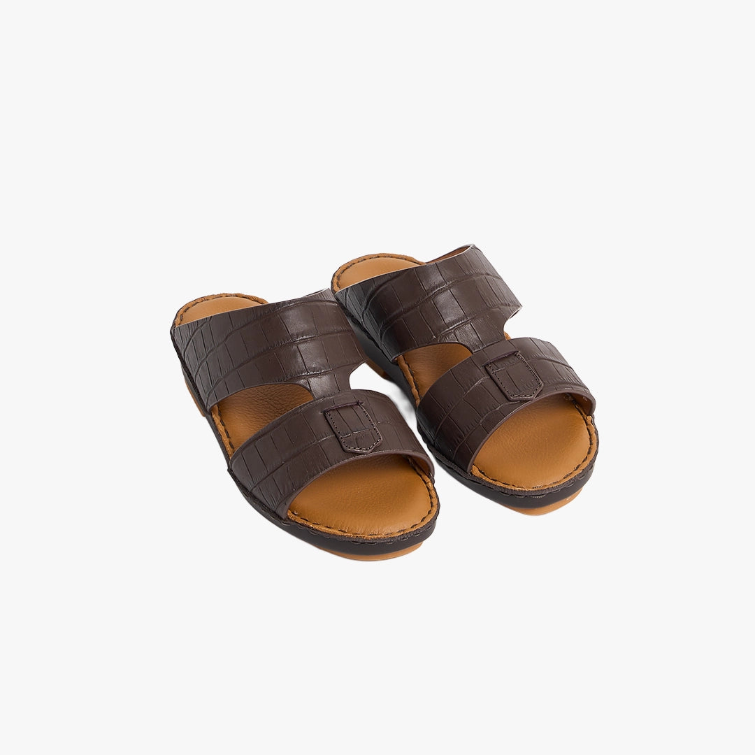 U712 CROCO Leather Arabic Sandals for Boys