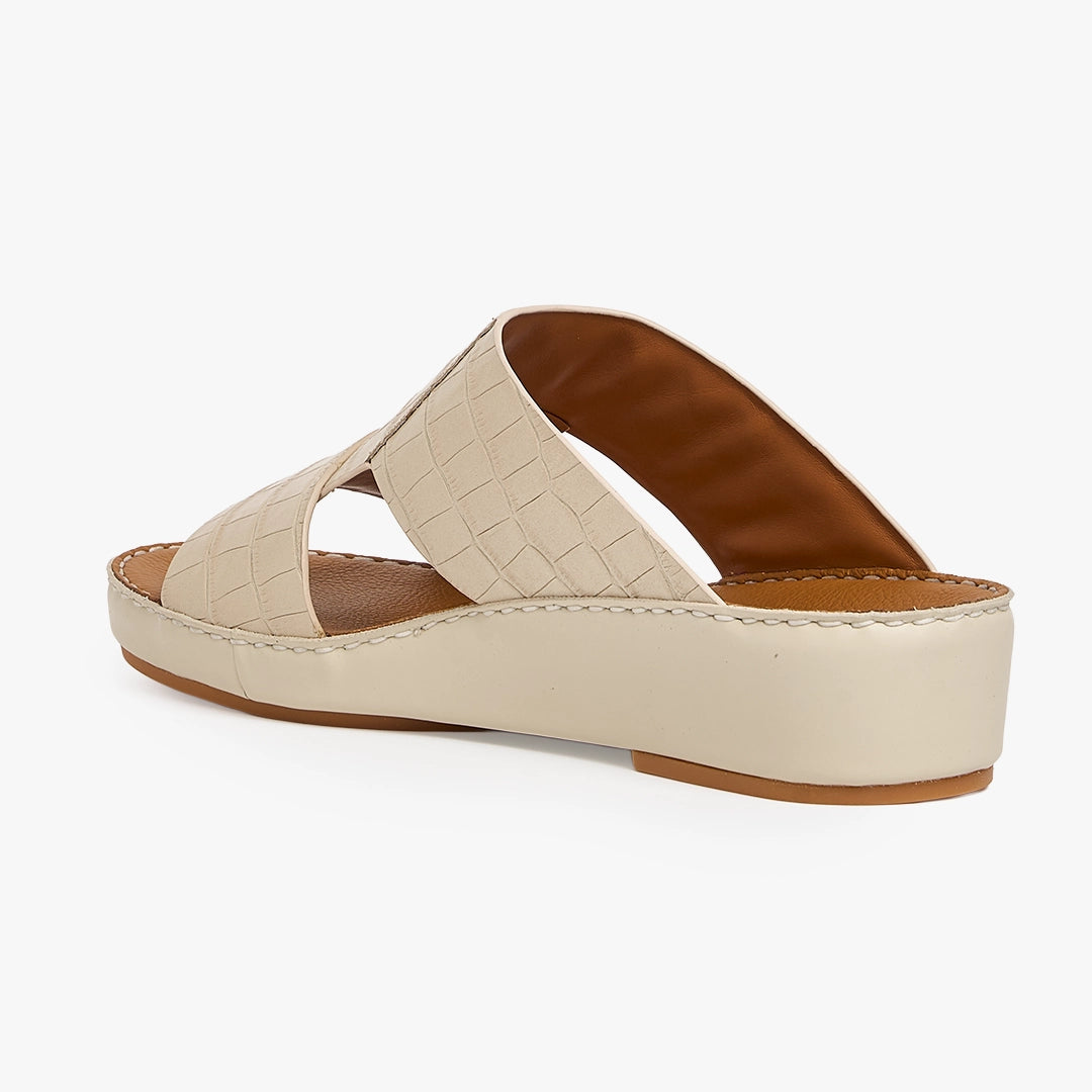 U615 CROCO Leather Arabic Sandals for Men